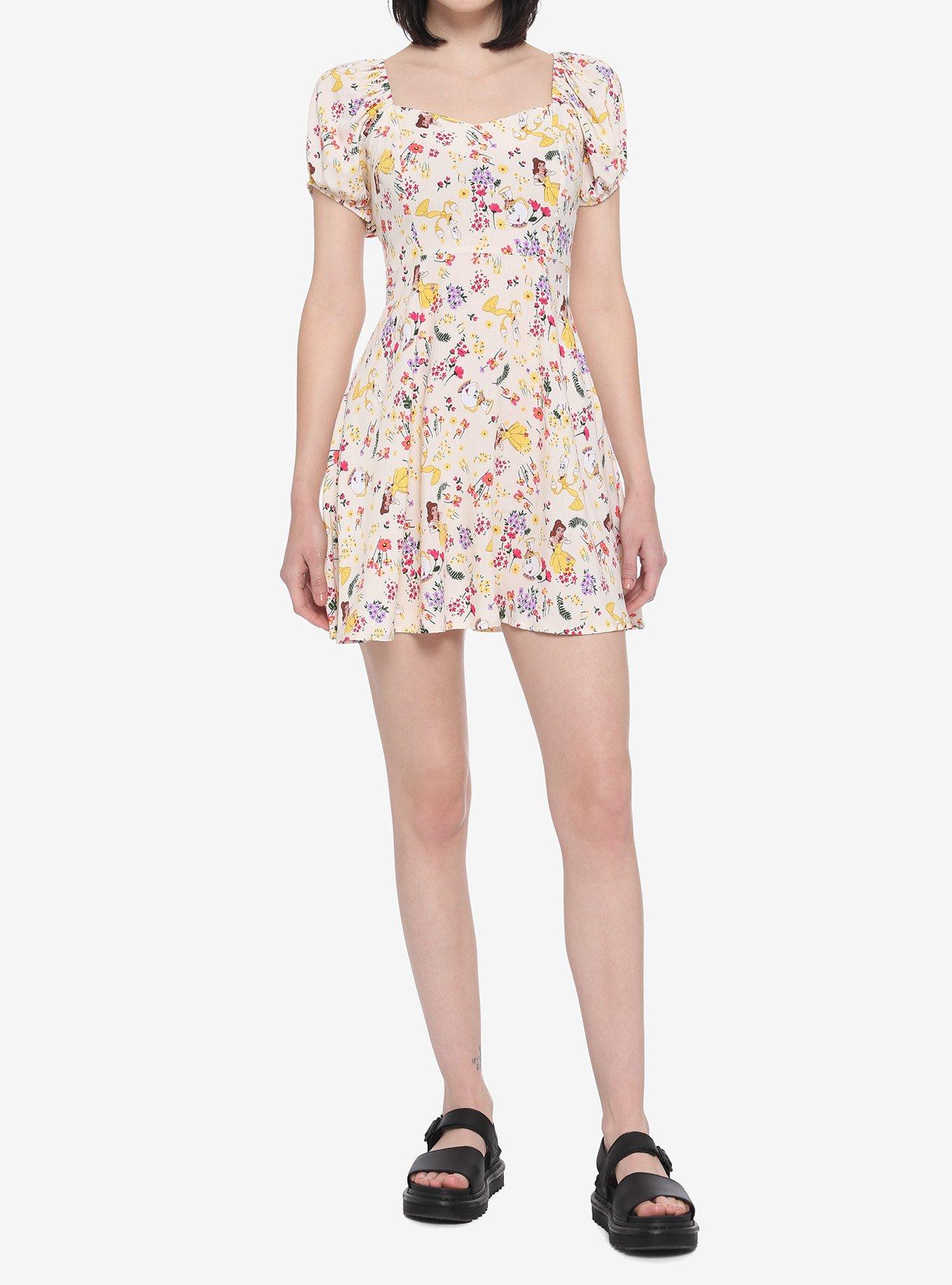 Disney Beauty And The Beast Belle Floral Sweetheart Dress, MULTI, alternate