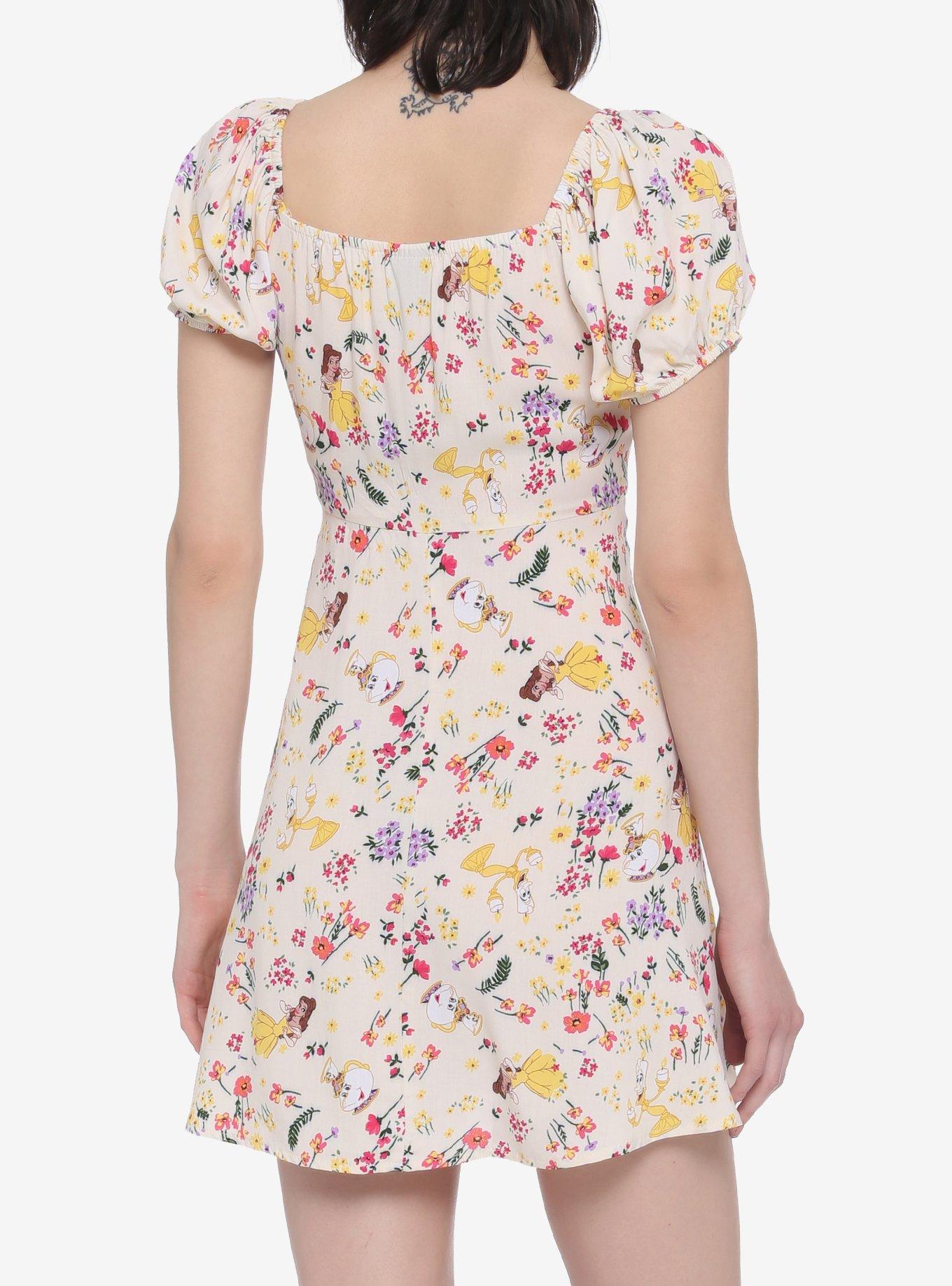 Disney Beauty And The Beast Belle Floral Sweetheart Dress, MULTI, alternate