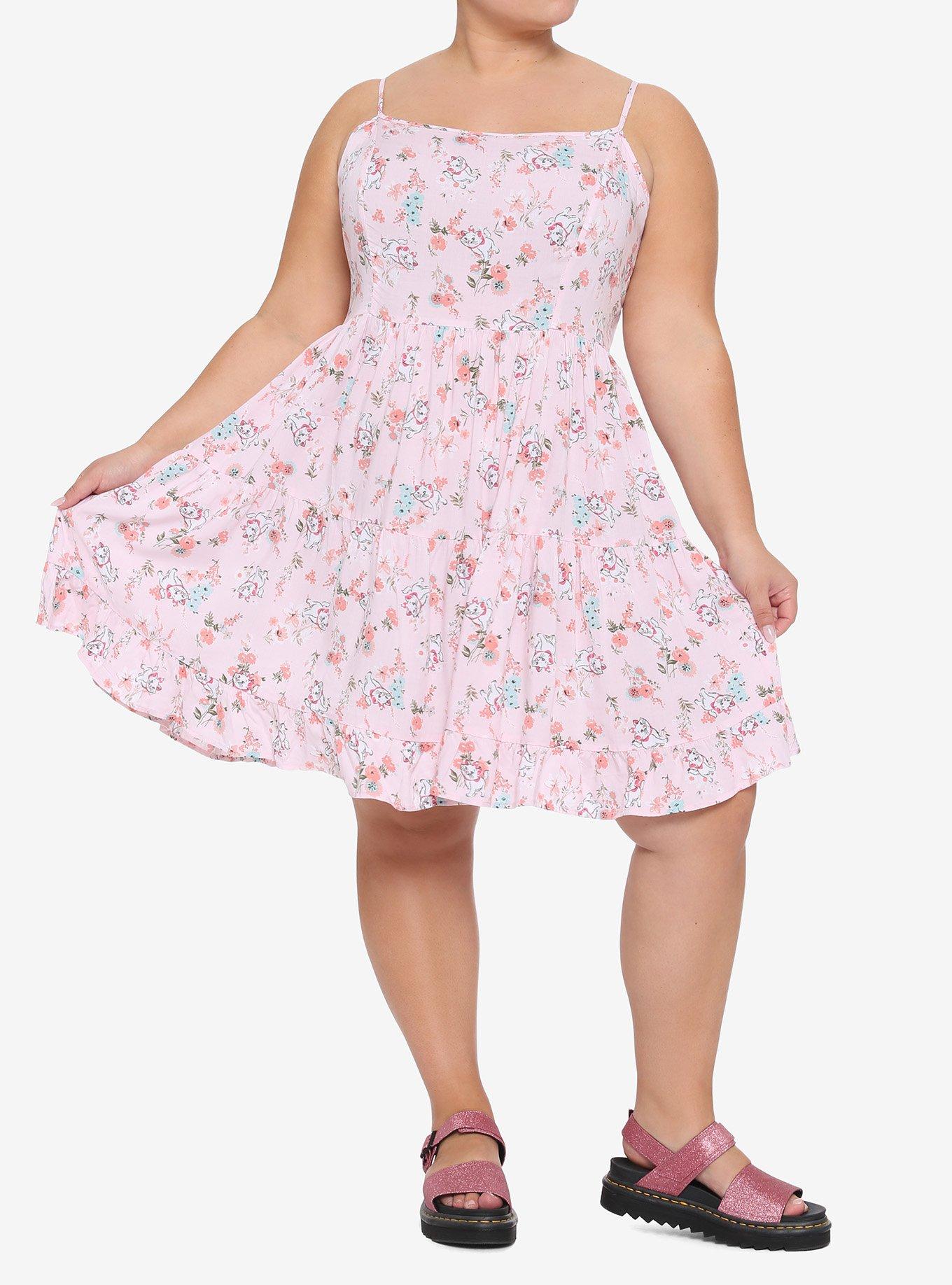 Disney The Aristocats Marie Floral Tiered Dress Plus Size, MULTI, alternate