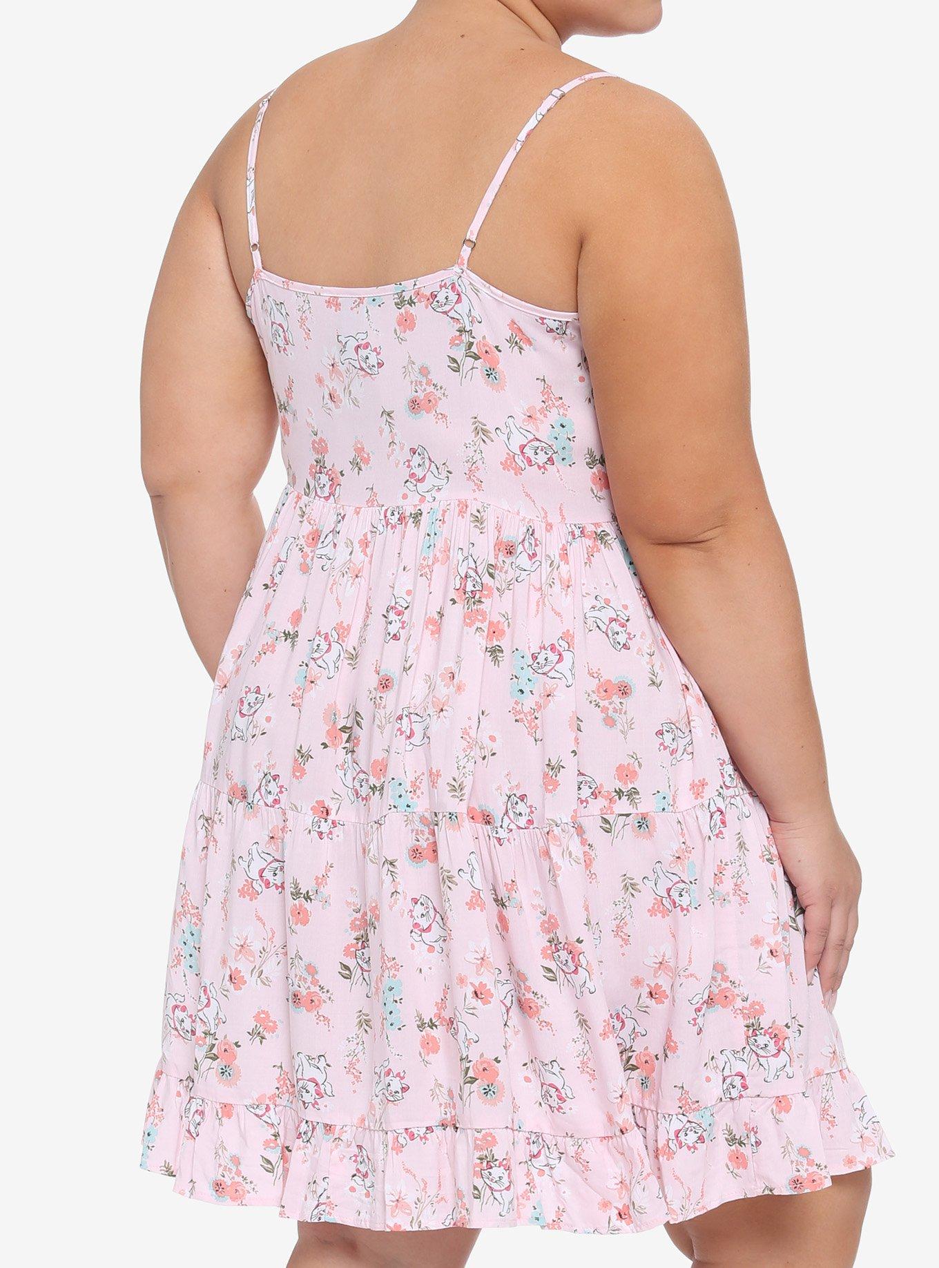 Disney The Aristocats Marie Floral Tiered Dress Plus Size, MULTI, alternate