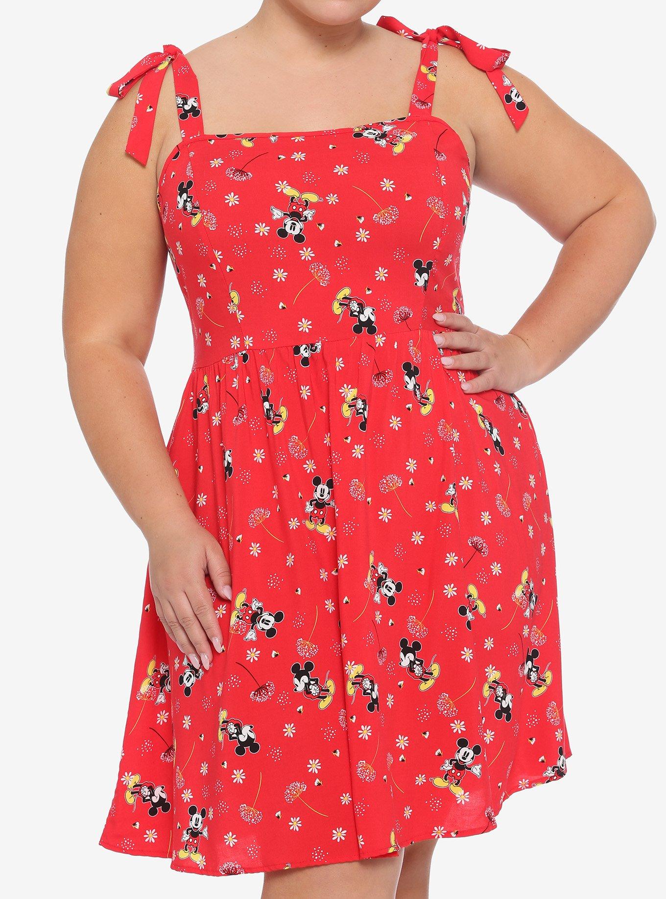 Disney Mickey Mouse Dandelion Babydoll Dress Plus Size, MULTI, alternate