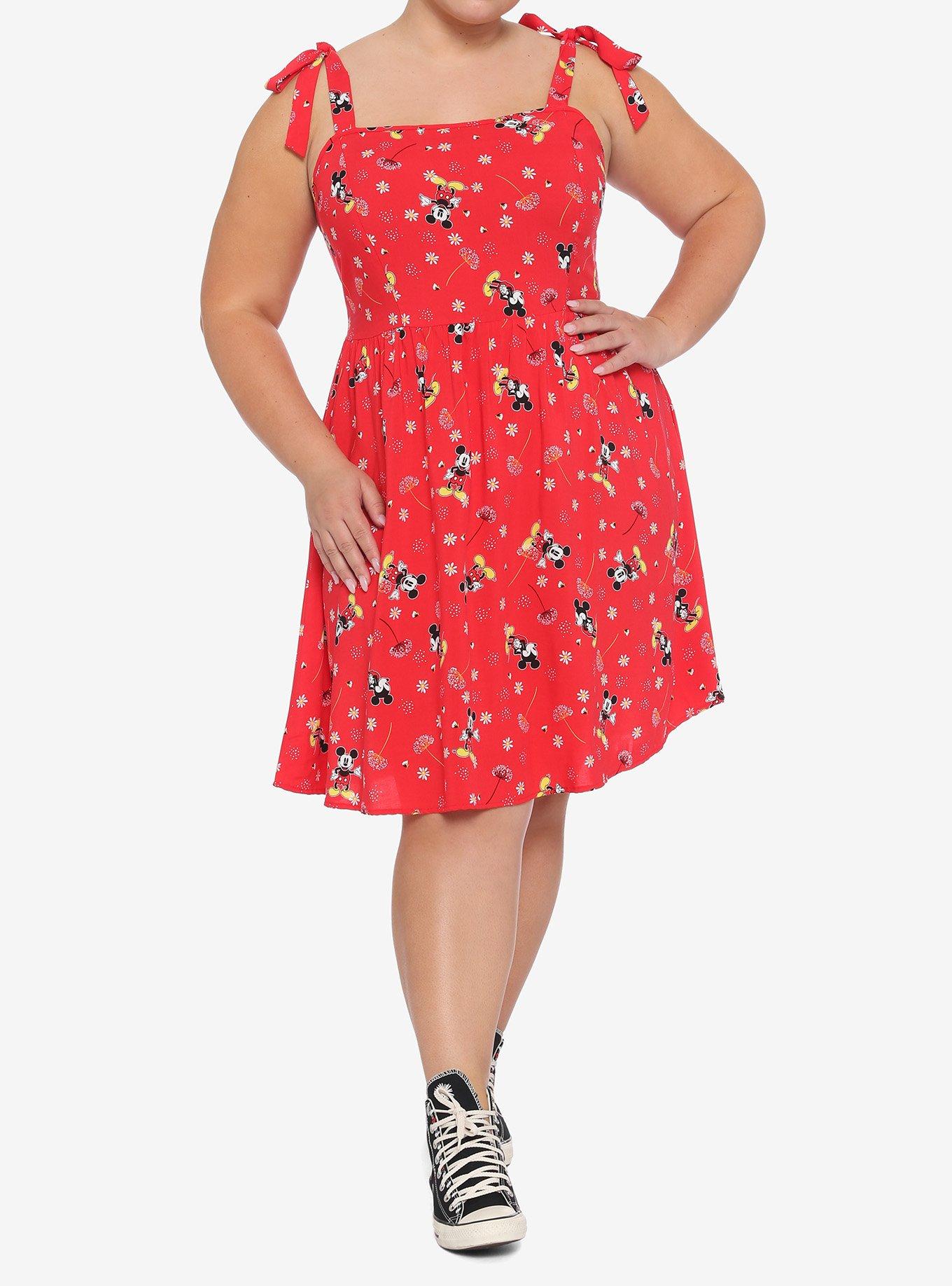 Disney Mickey Mouse Dandelion Babydoll Dress Plus Size, MULTI, alternate