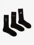 PlayStation Logo Crew Socks 3 Pair, , alternate