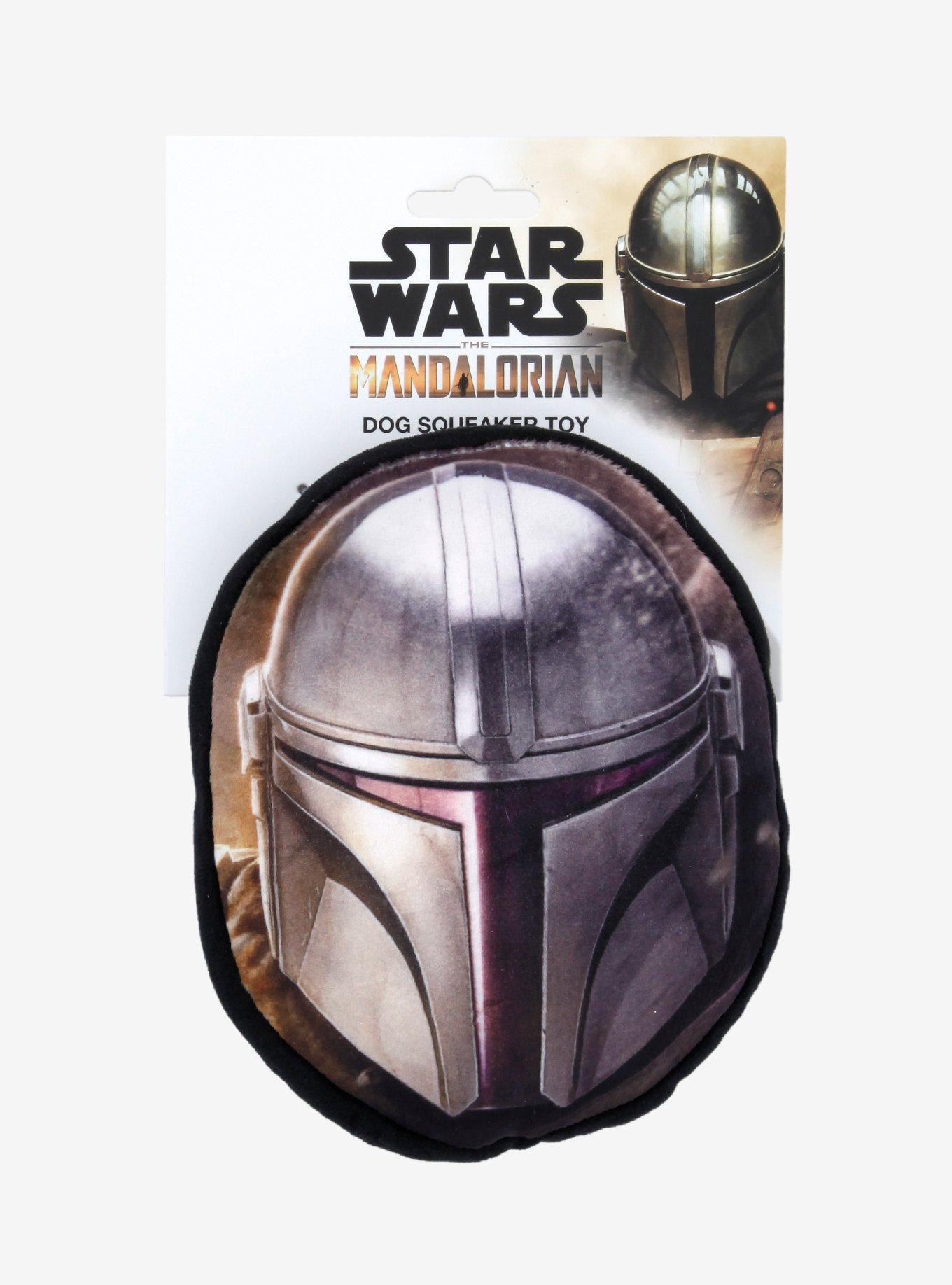 Star Wars The Mandalorian Mando Helmet Squeaker Dog Toy, , alternate
