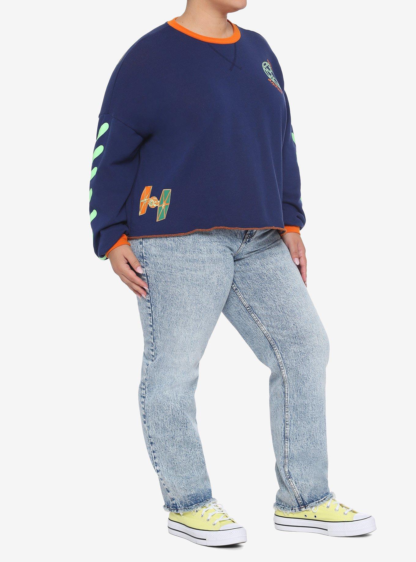 Her Universe Star Wars Galactic Empire Neon Sweatshirt Plus Size Her Universe Exclusive, MULTI, alternate