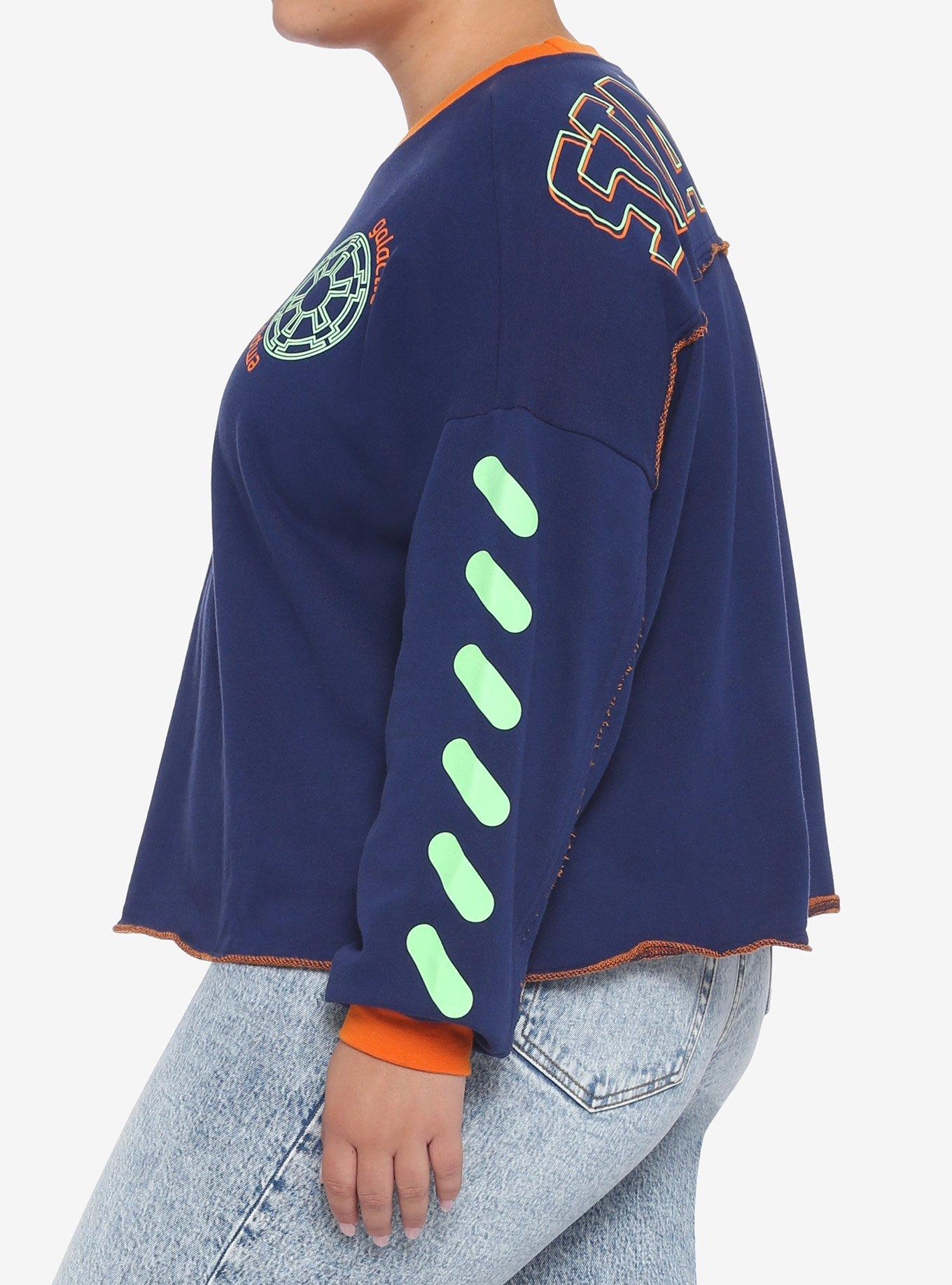 Her Universe Star Wars Galactic Empire Neon Sweatshirt Plus Size Her Universe Exclusive, MULTI, alternate