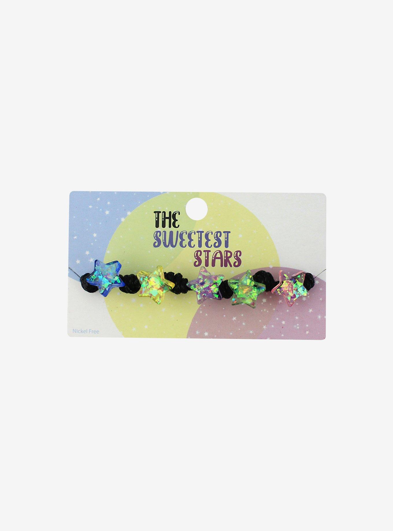 Multicolor Candy Star Cord Bracelet, , alternate