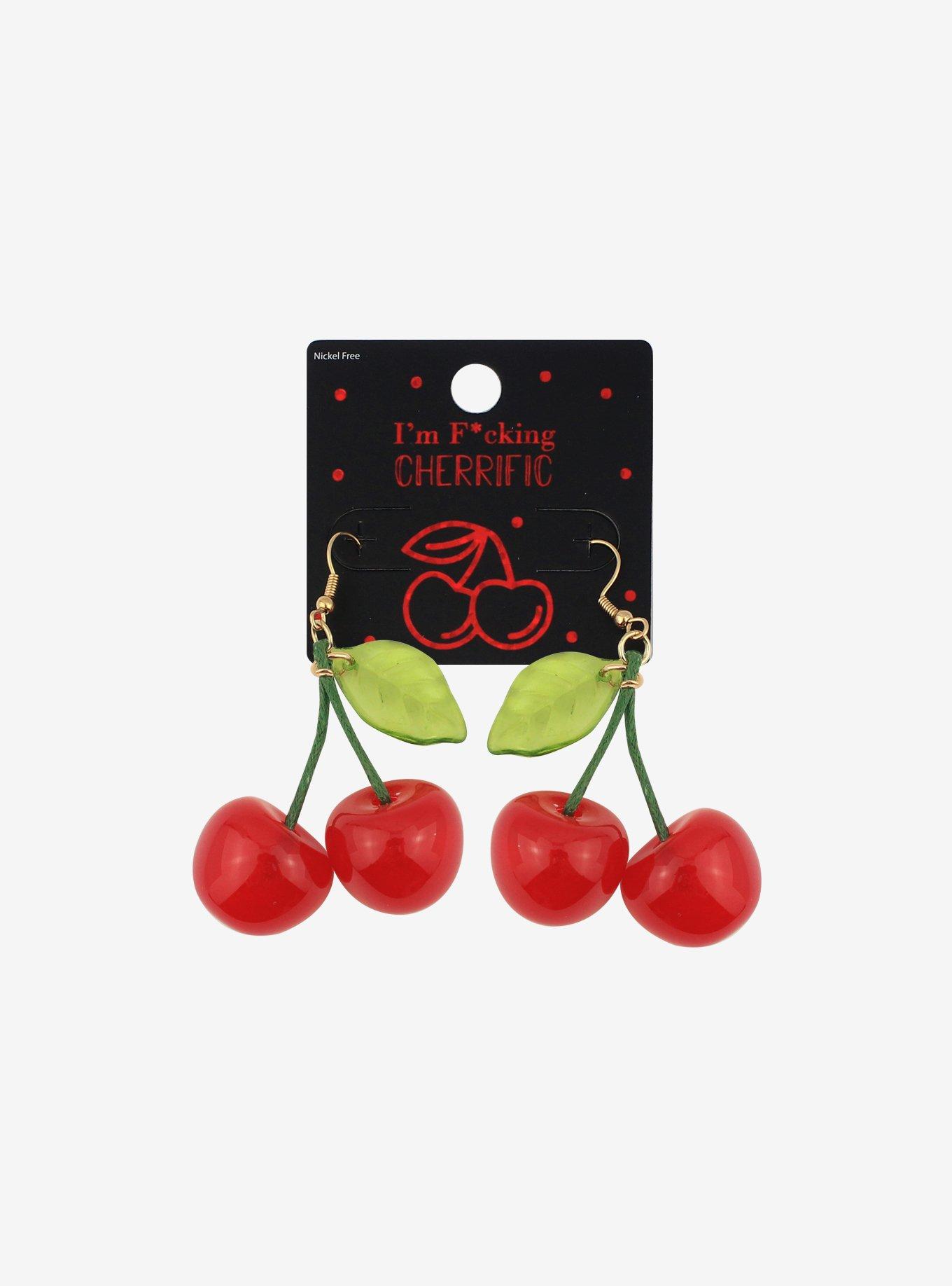 Cherry Drop Earrings, , hi-res