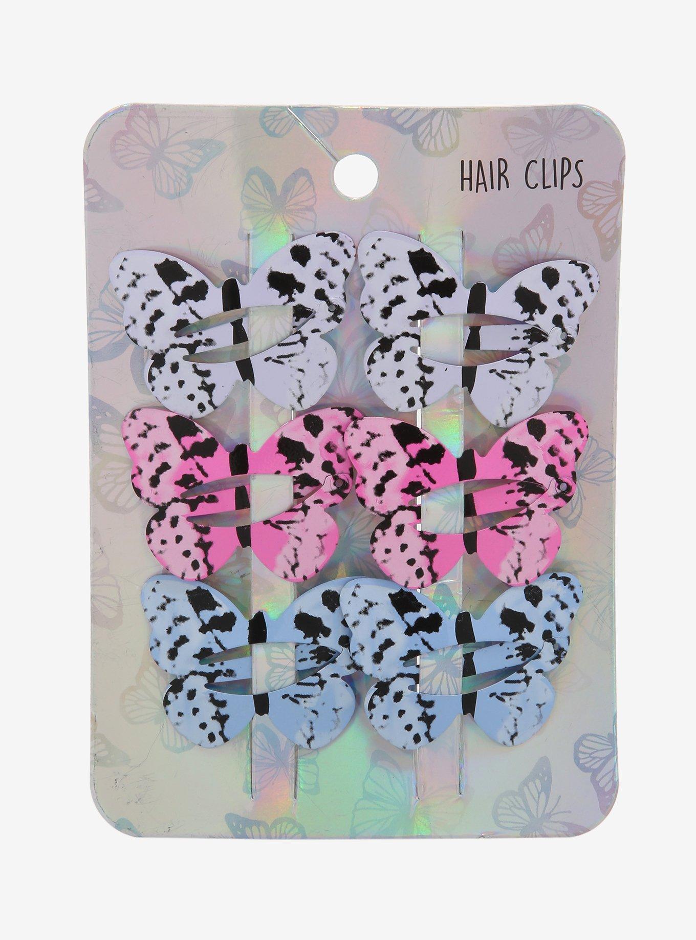 Speckled Butterfly Hair Clip Set, , alternate