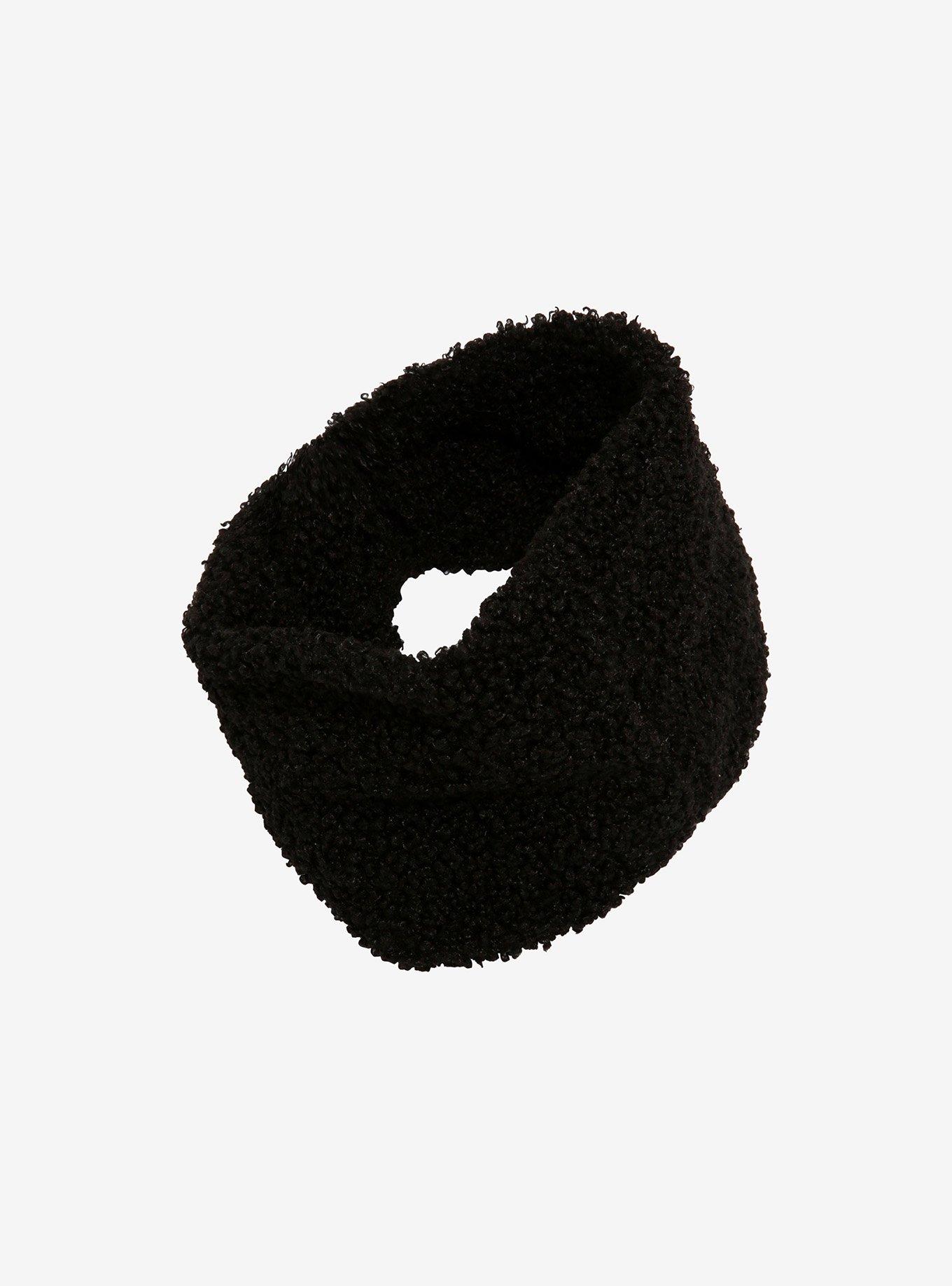 Black Fuzzy Headband, , alternate