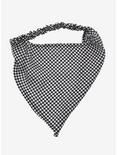 Black & White Checkered Scarf Headband, , alternate