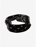 Black Bandana Soft Headband, , alternate