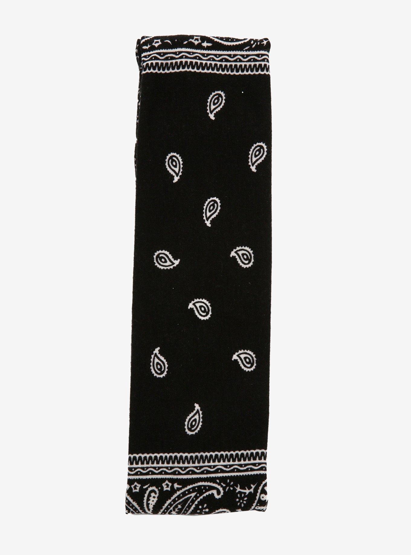 Black Bandana Soft Headband, , alternate