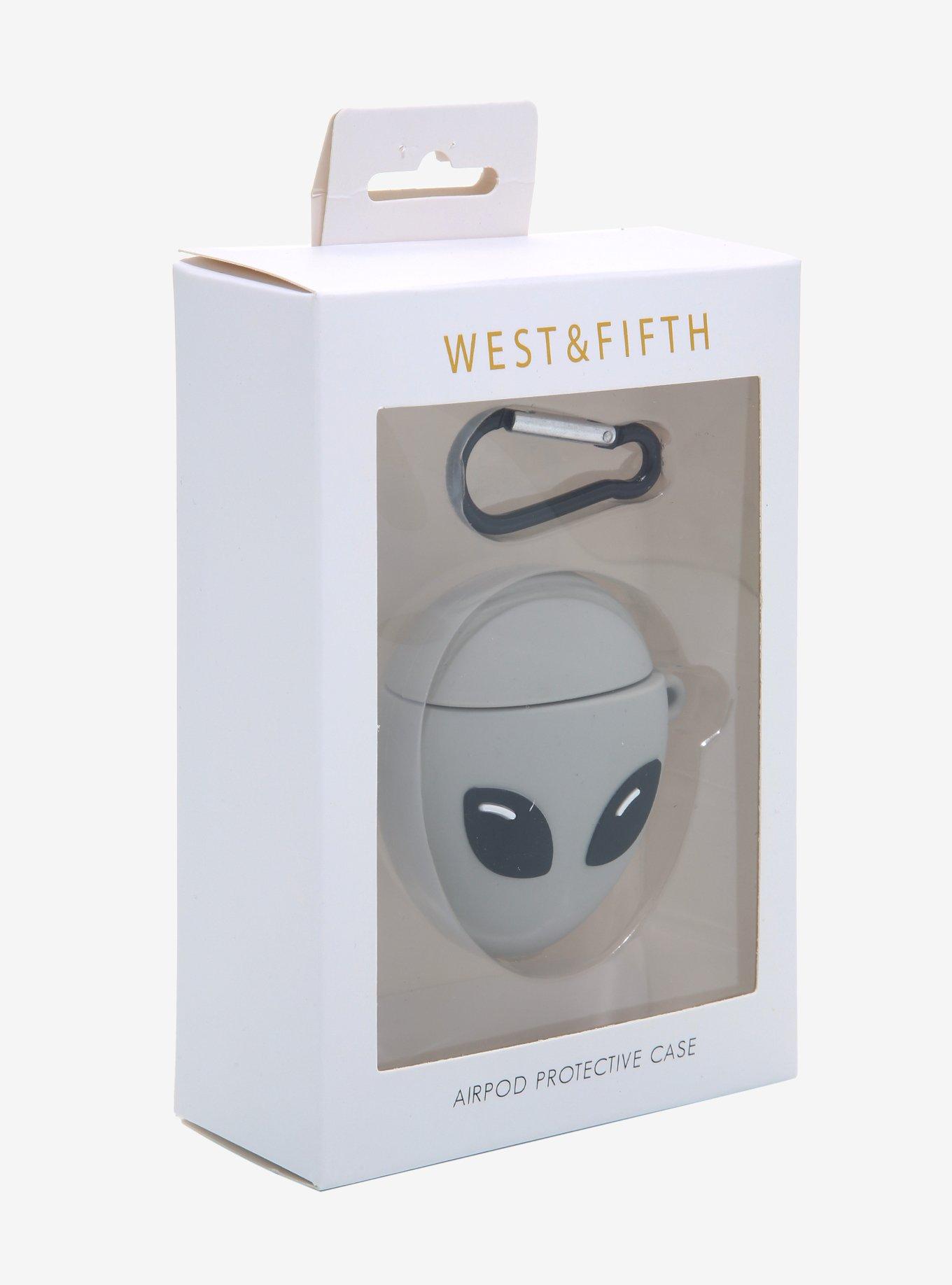 Grey Alien Wireless Earbud Case Cover, , alternate