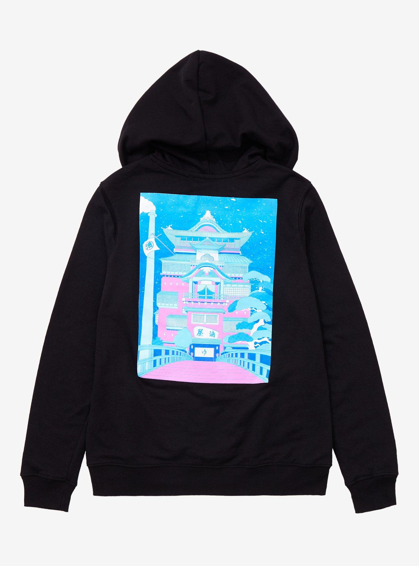 Studio Ghibli Spirited Away Neon Hoodie - BoxLunch Exclusive, BLACK, alternate