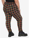 Rainbow Plaid Pants With Detachable Chain Plus Size, RAINBOW, alternate