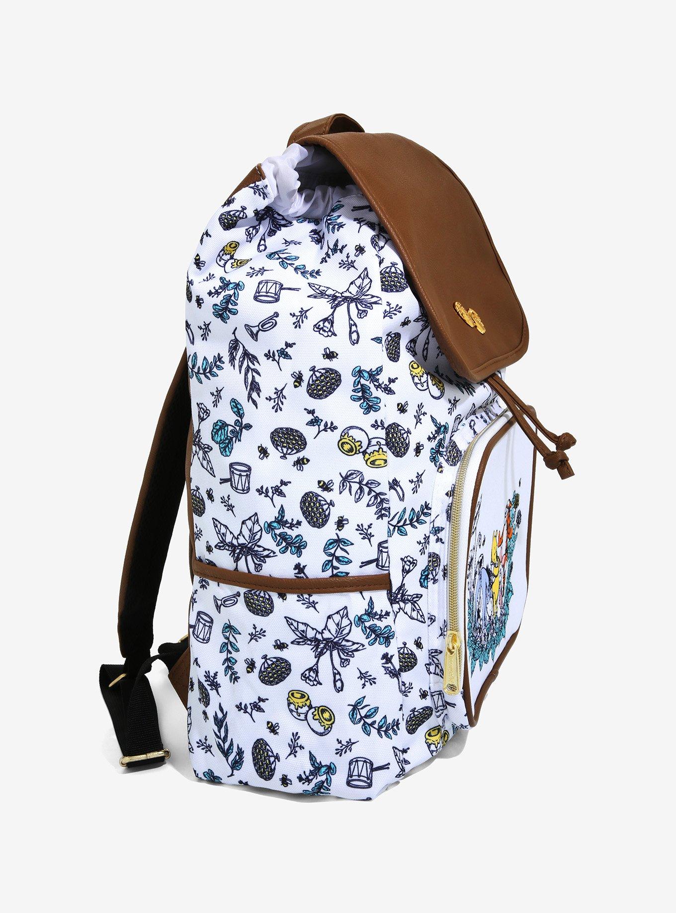 Loungefly Disney Winnie The Pooh Floral Slouch Backpack, , alternate