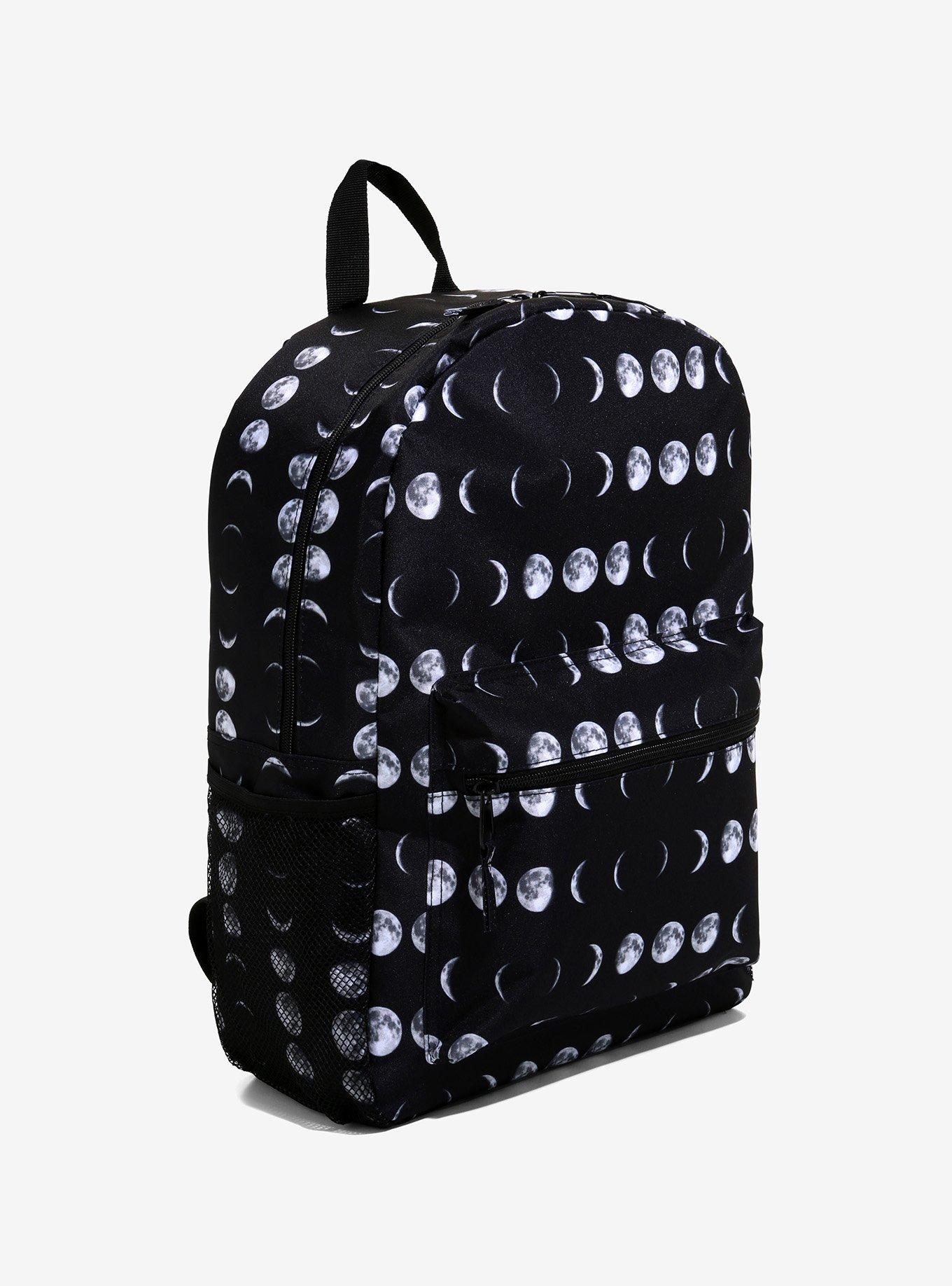 Moon Phases Black & White Backpack, , alternate