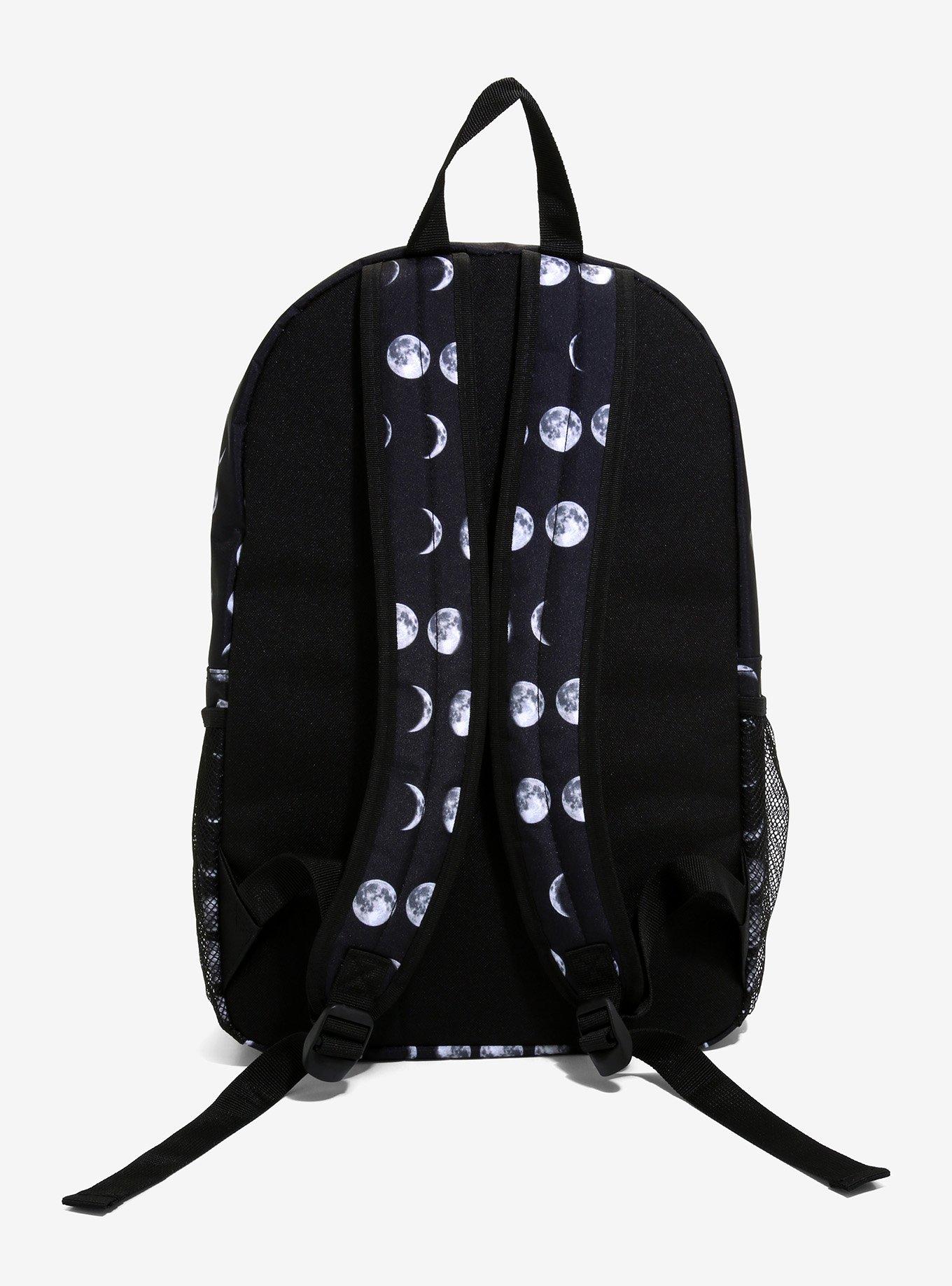 Moon Phases Black & White Backpack, , alternate