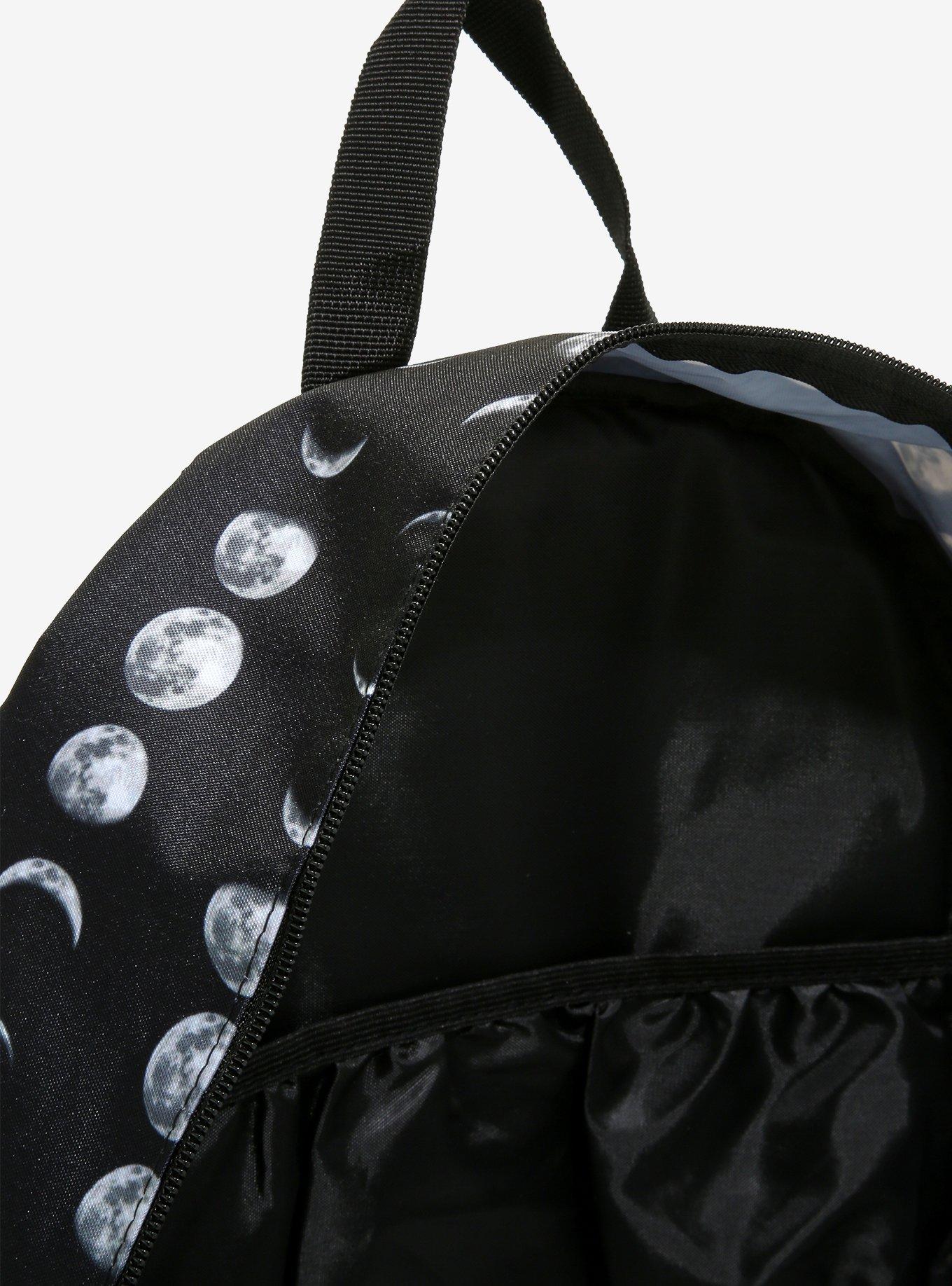 Moon Phases Black & White Backpack, , alternate