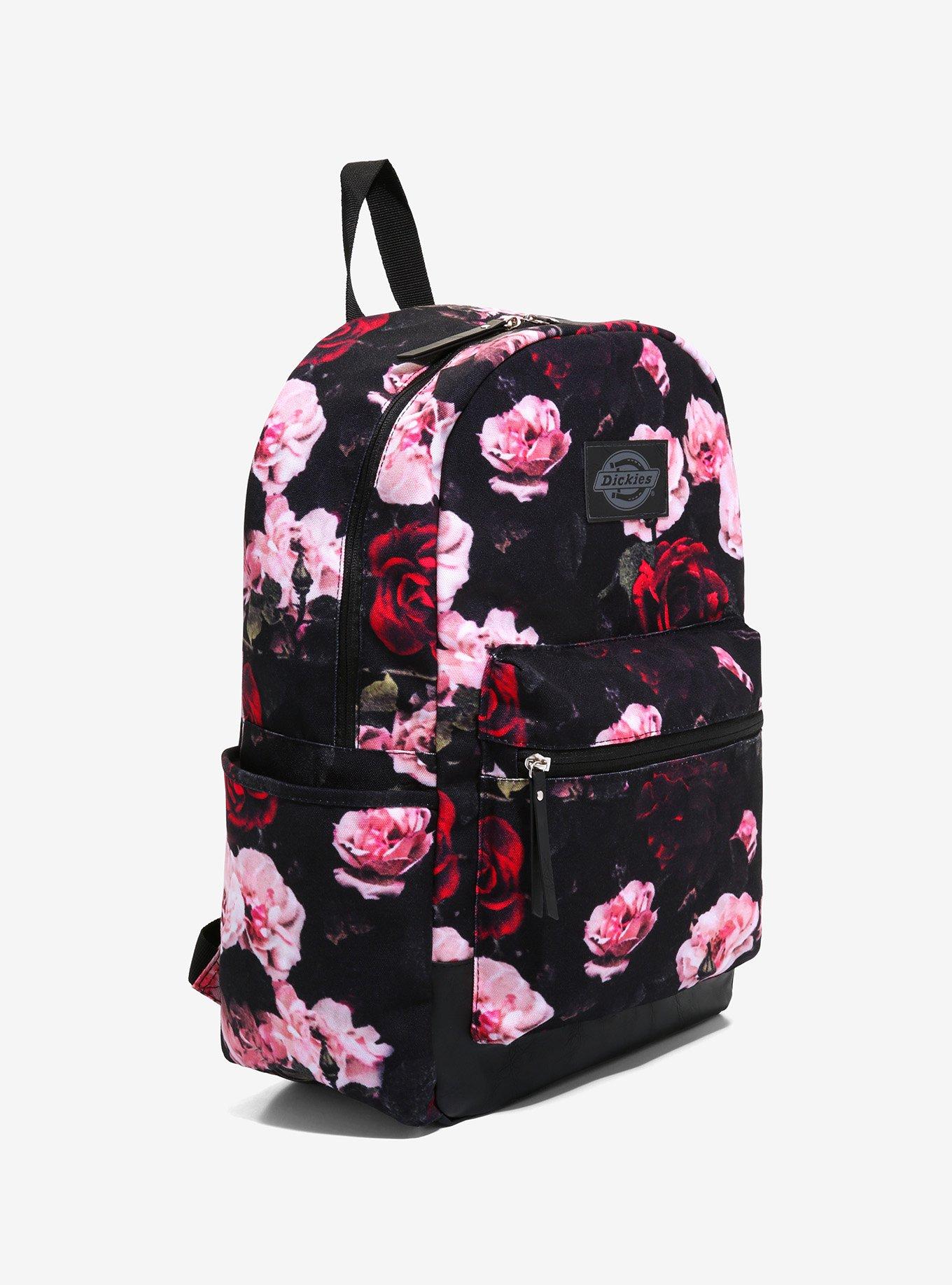 Dickies Dark Floral Canvas Backpack, , alternate