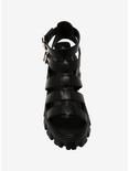 Black Strappy Chunky Sandals, MULTI, alternate