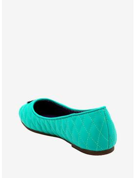 Disney The Little Mermaid Teal Quilted Seashell Flats, , hi-res