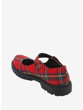 Red Plaid Mary Janes, , hi-res