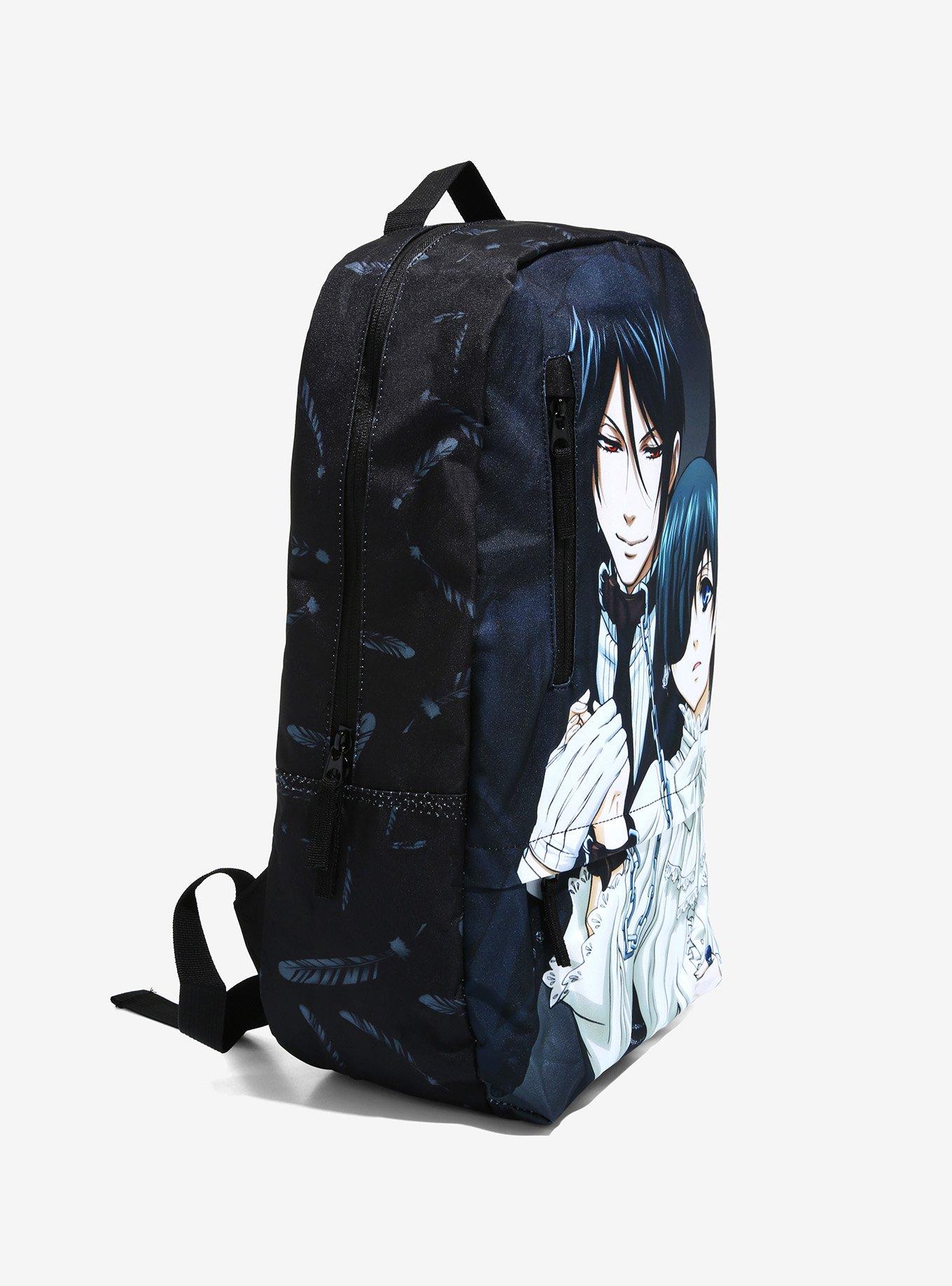 Black Butler Ciel & Sebastian Flat Front Backpack, , alternate