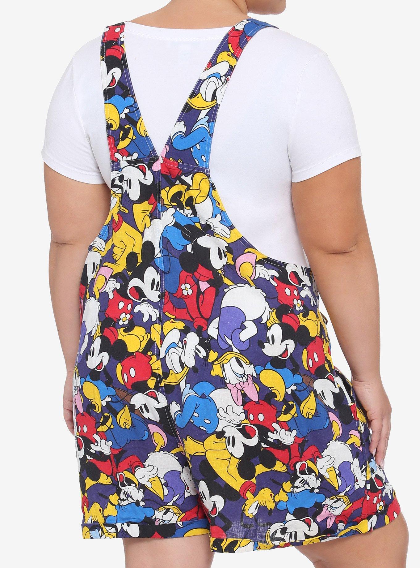 Disney The Sensational Six Tie Linen Shortalls Plus Size, MULTI, alternate
