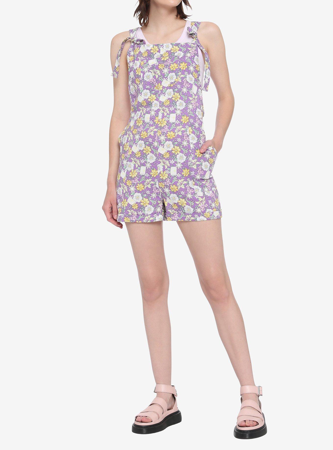 Disney Tangled Floral Tie Linen Shortalls, MULTI, alternate