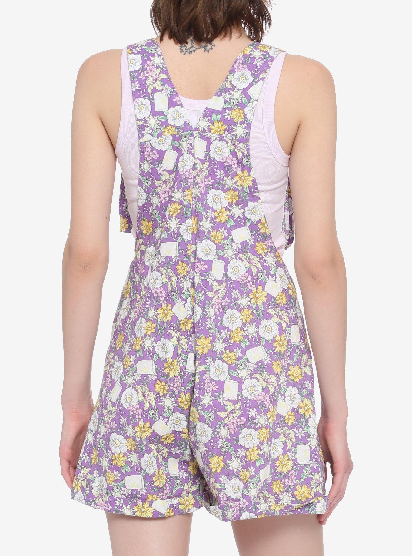Disney Tangled Floral Tie Linen Shortalls, MULTI, alternate