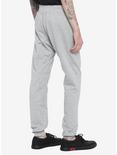 Grey Zipper Jogger Pants, GREY, alternate