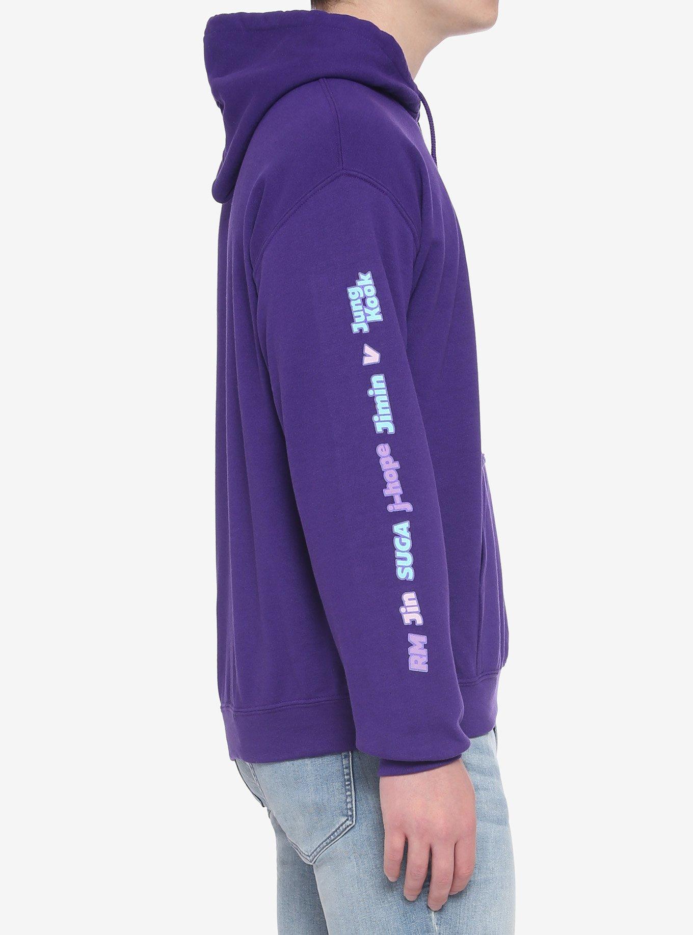 TinyTAN Character Purple Hoodie Inspired By BTS, PURPLE, alternate