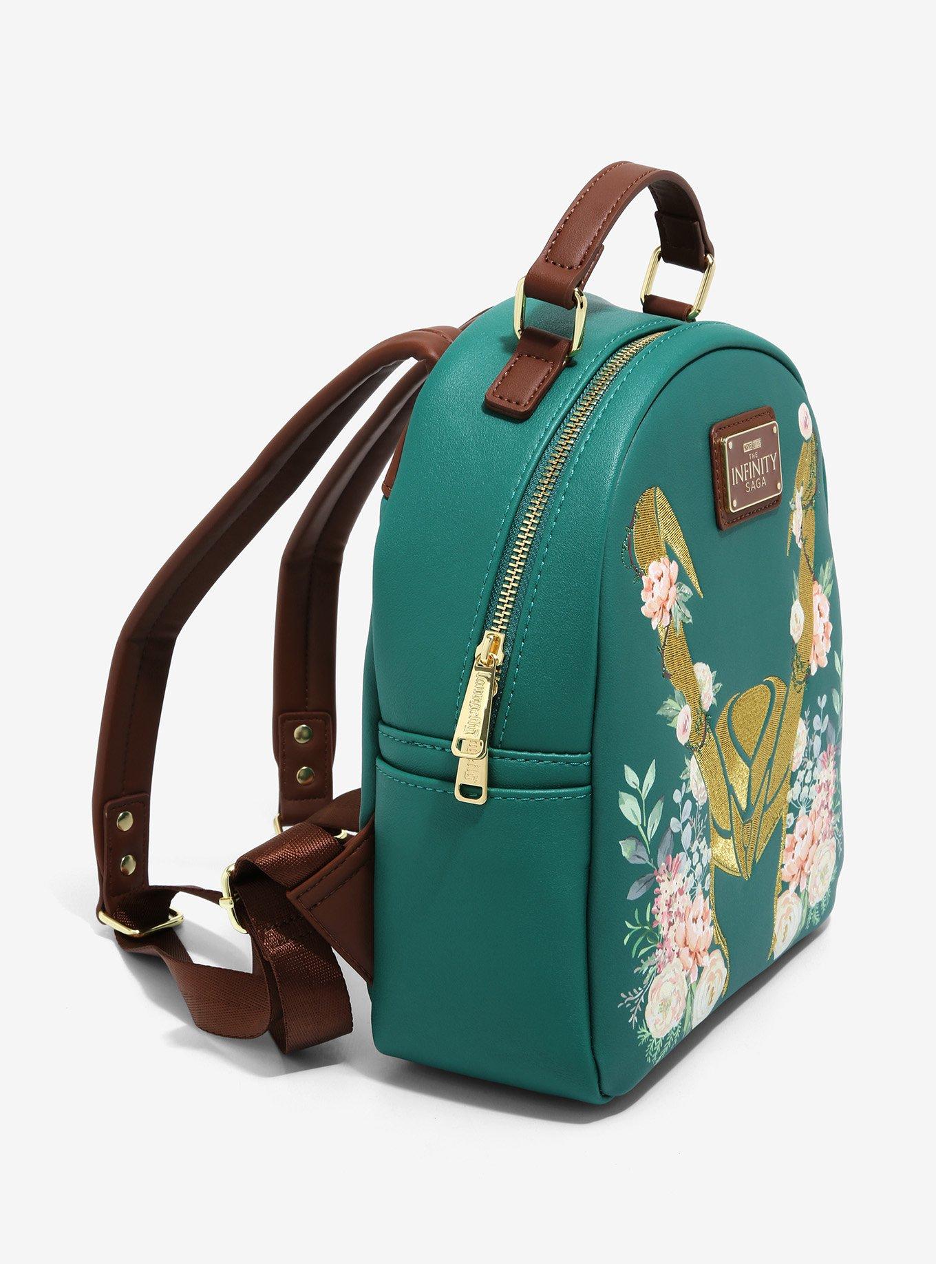 Loungefly Marvel Loki Floral Mini Backpack - BoxLunch Exclusive, , hi-res