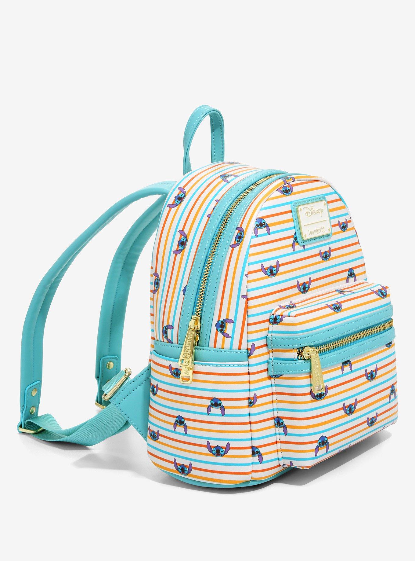Loungefly Disney Lilo & Stitch Retro Stripes Mini Backpack - BoxLunch Exclusive, , alternate