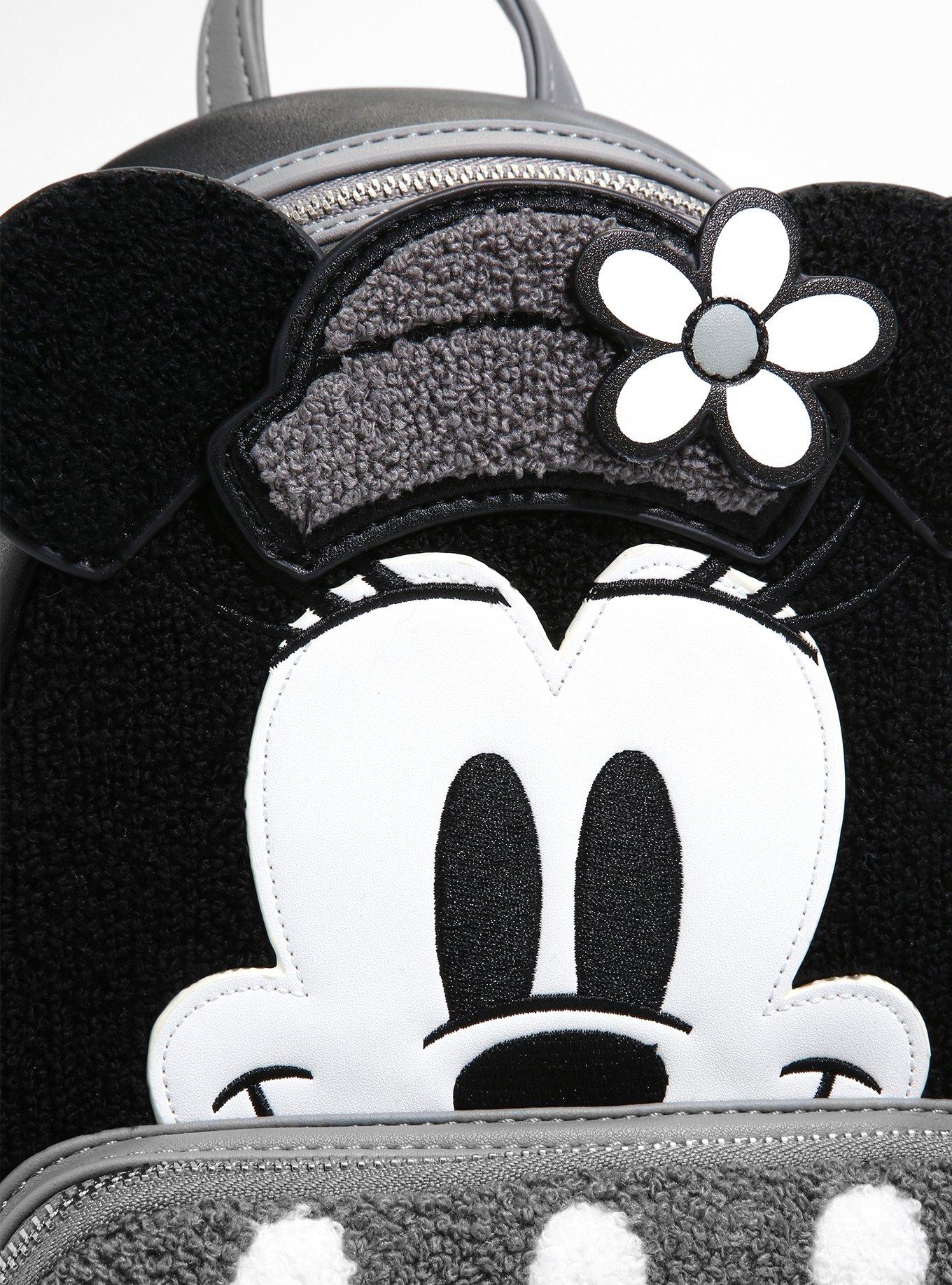 Disney Minnie Mouse Vintage Black and White Polkadots Mini Backpack - BoxLunch Exclusive, , alternate