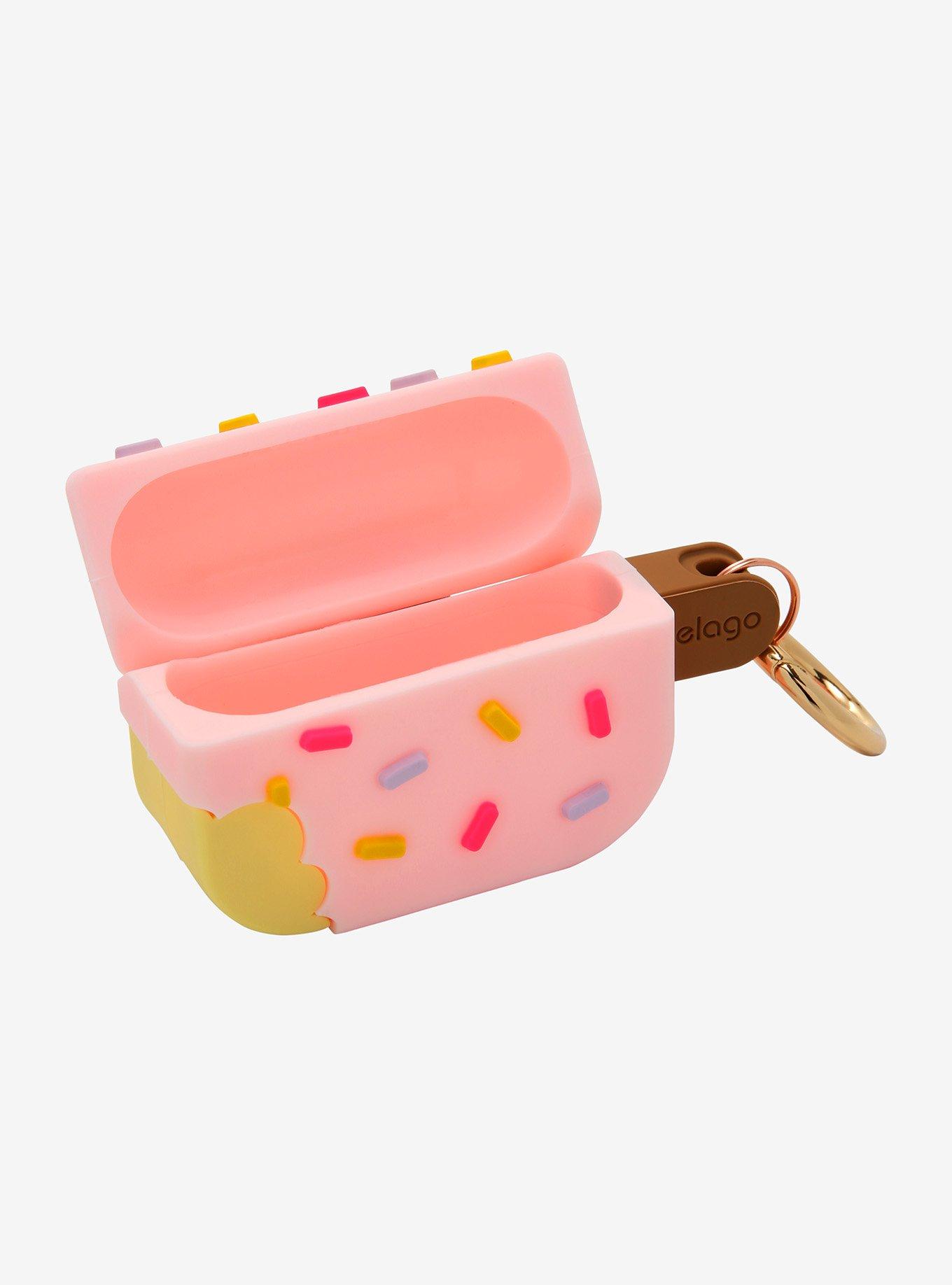 Pink Ice Cream Wireless Earbud Case Cover, , alternate