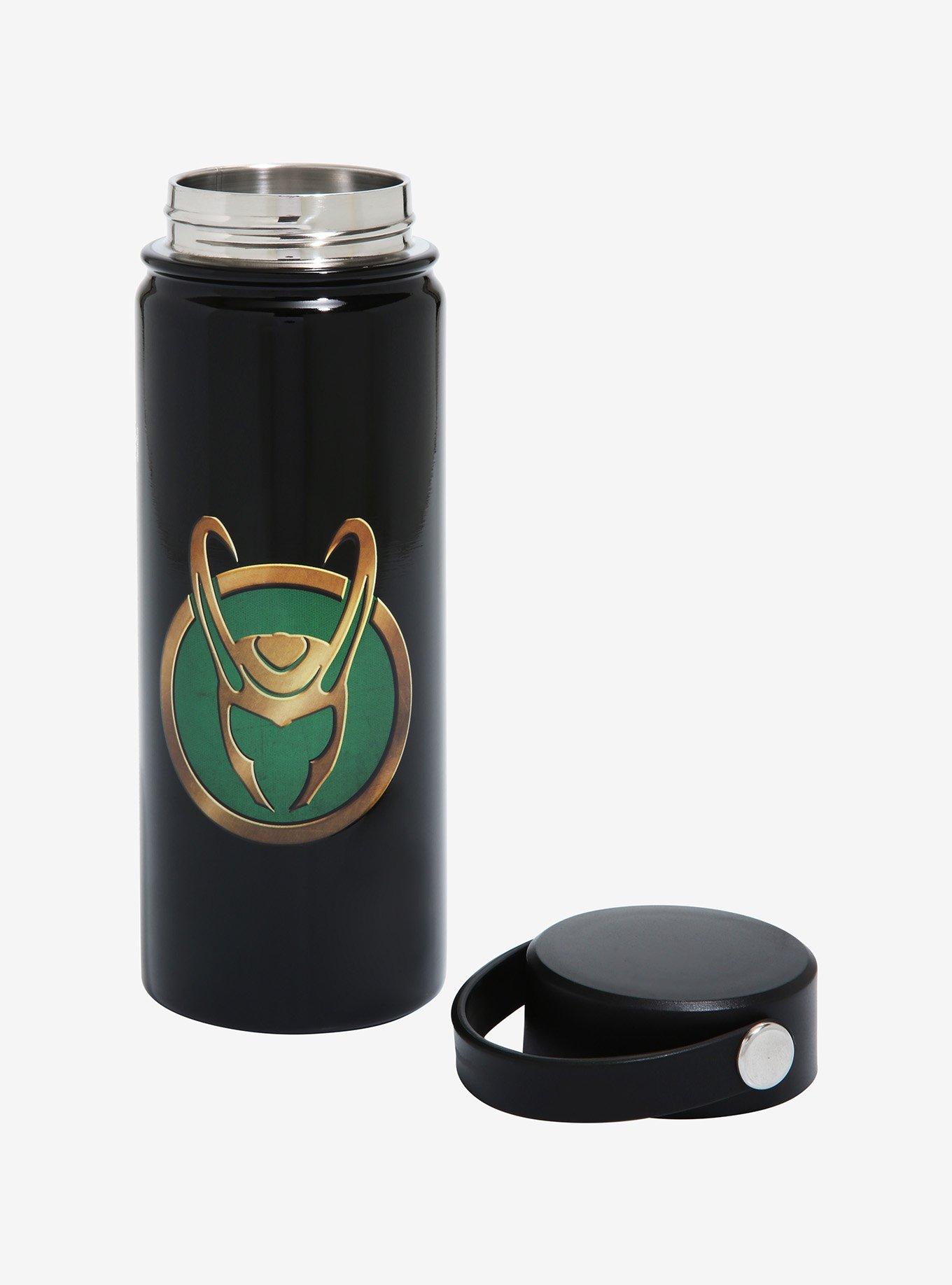 Marvel Loki Logo Water Bottle, , alternate