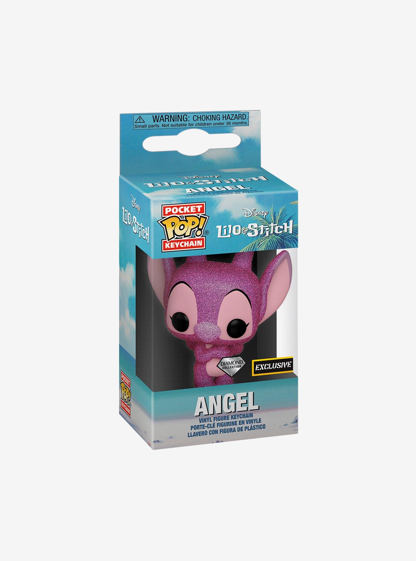 Funko Disney Lilo & Stitch Diamond Collection Pocket Pop! Angel Vinyl Key Chain Hot Topic Exclusive, , alternate