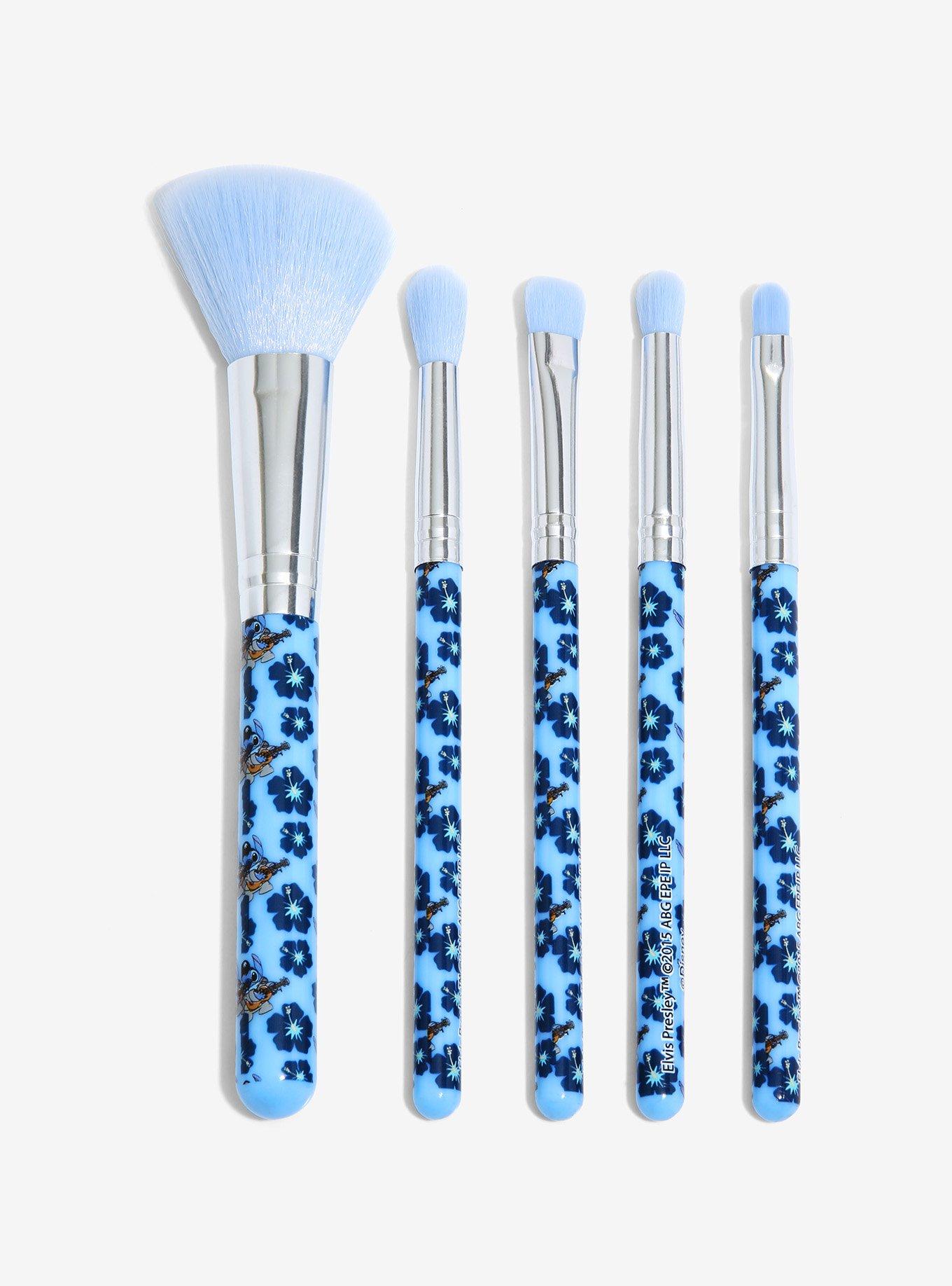 Loungefly Disney Lilo & Stitch Glitter Elvis Stitch Makeup Brush Set, , alternate