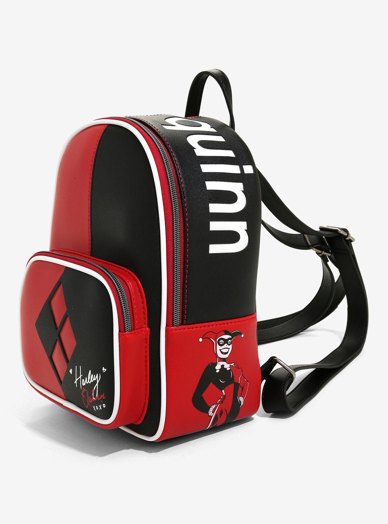 Loungefly DC Comics Harley Quinn Color-Block Mini Backpack, , alternate