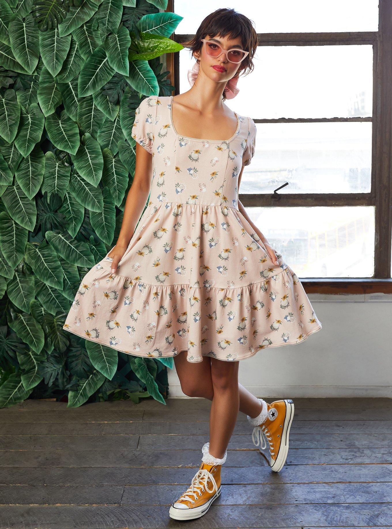 Her Universe Studio Ghibli My Neighbor Tortoro Floral Dress, MULTI, alternate