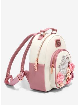Loungefly Disney Beauty and the Beast Floral Portrait Mini Backpack - BoxLunch Exclusive, , hi-res