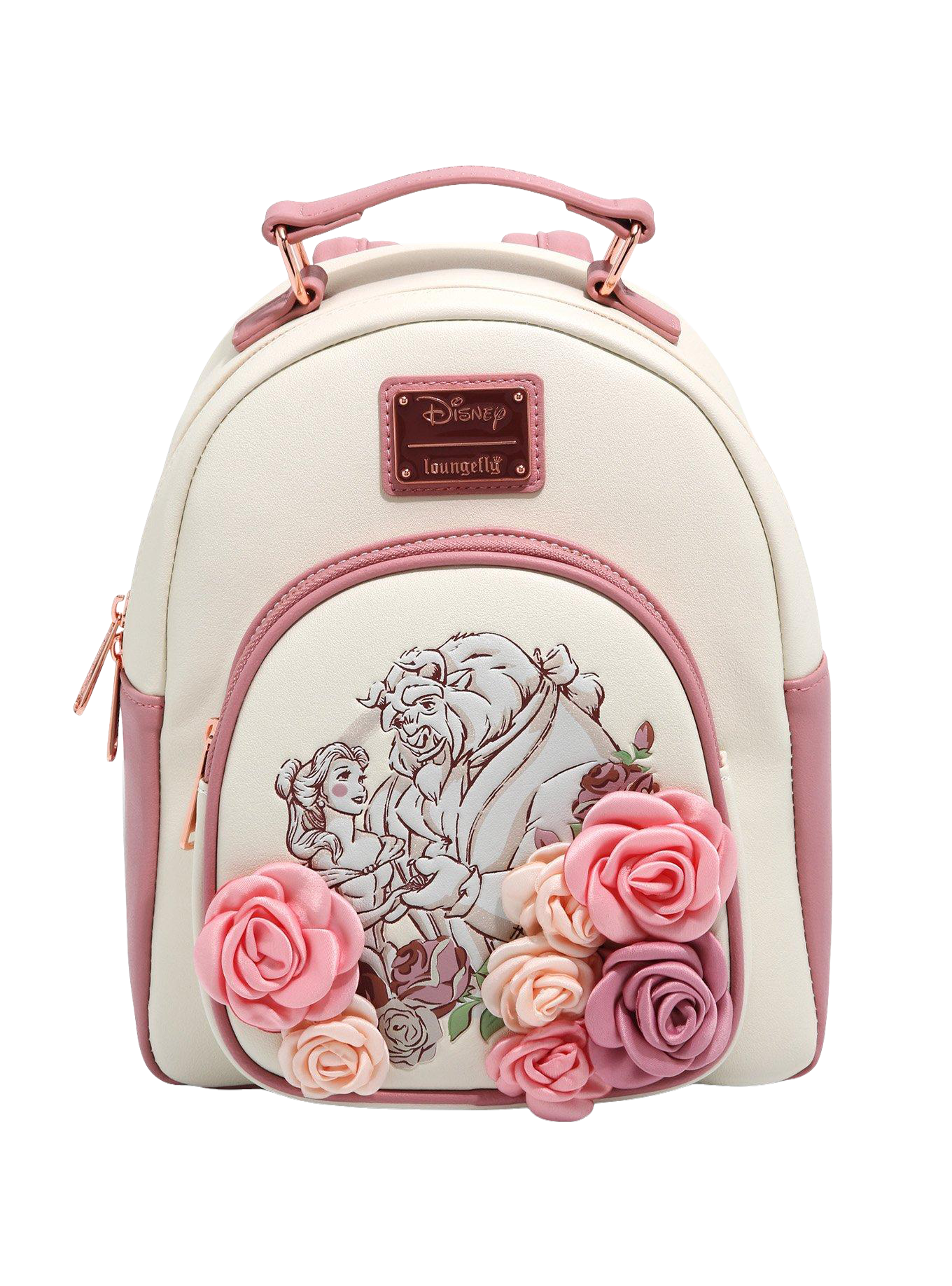 Loungefly Disney Beauty and the Beast Floral Portrait Mini Backpack - BoxLunch Exclusive