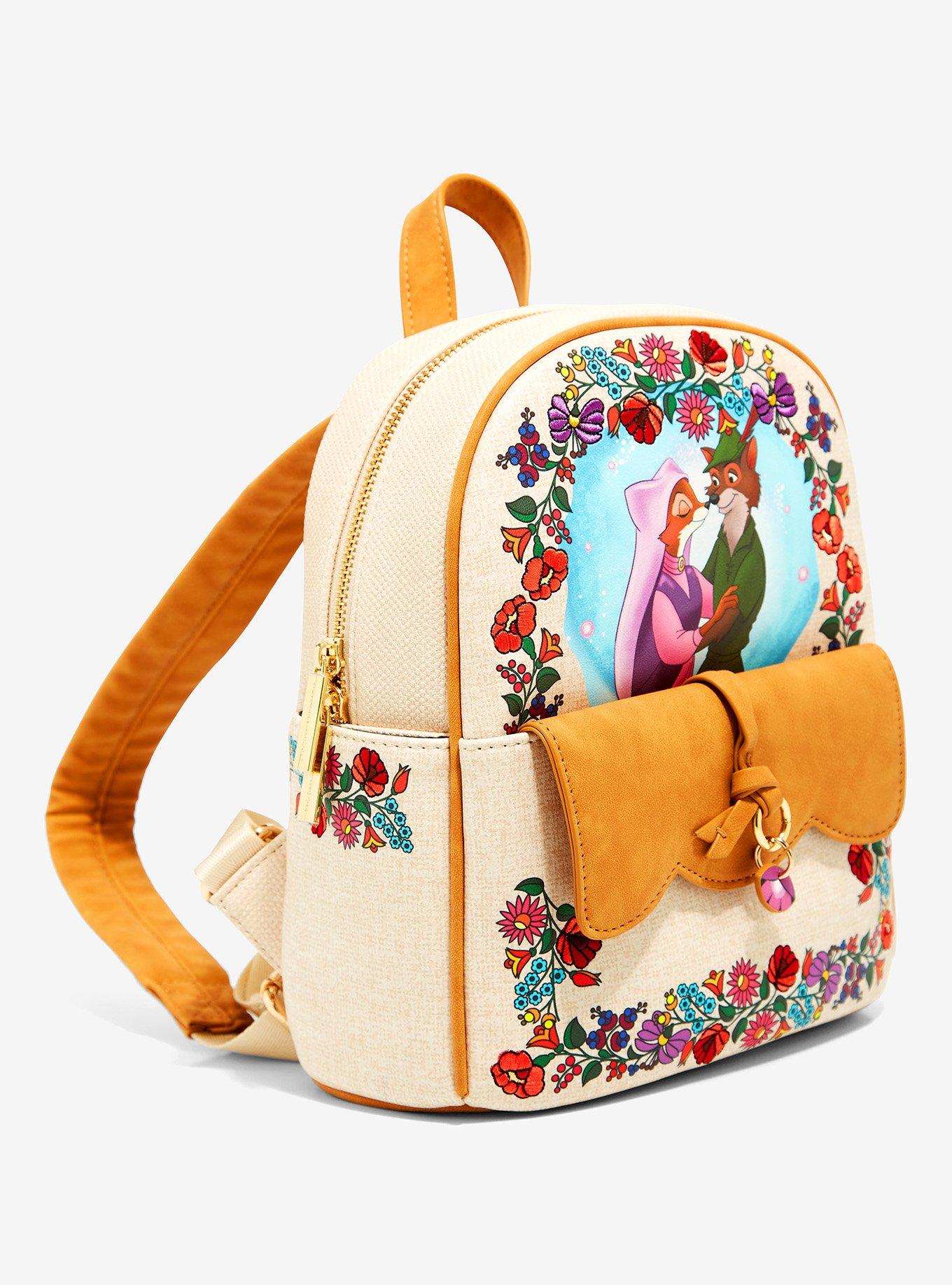 Danielle Nicole Disney Robin Hood Floral Mini Backpack - BoxLunch Exclusive, , alternate
