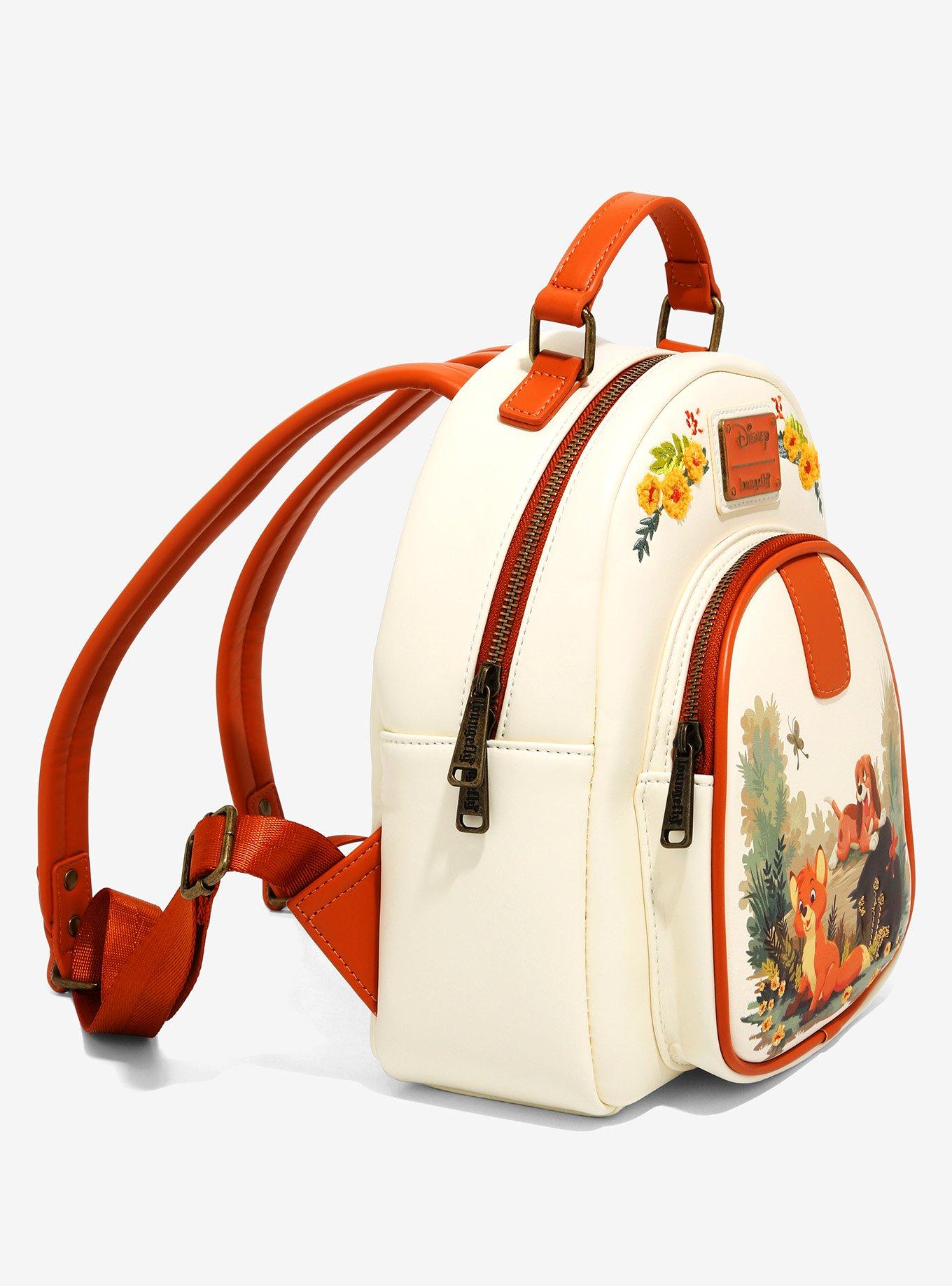 Loungefly Disney The Fox and the Hound Floral Mini Backpack - BoxLunch Exclusive, , alternate
