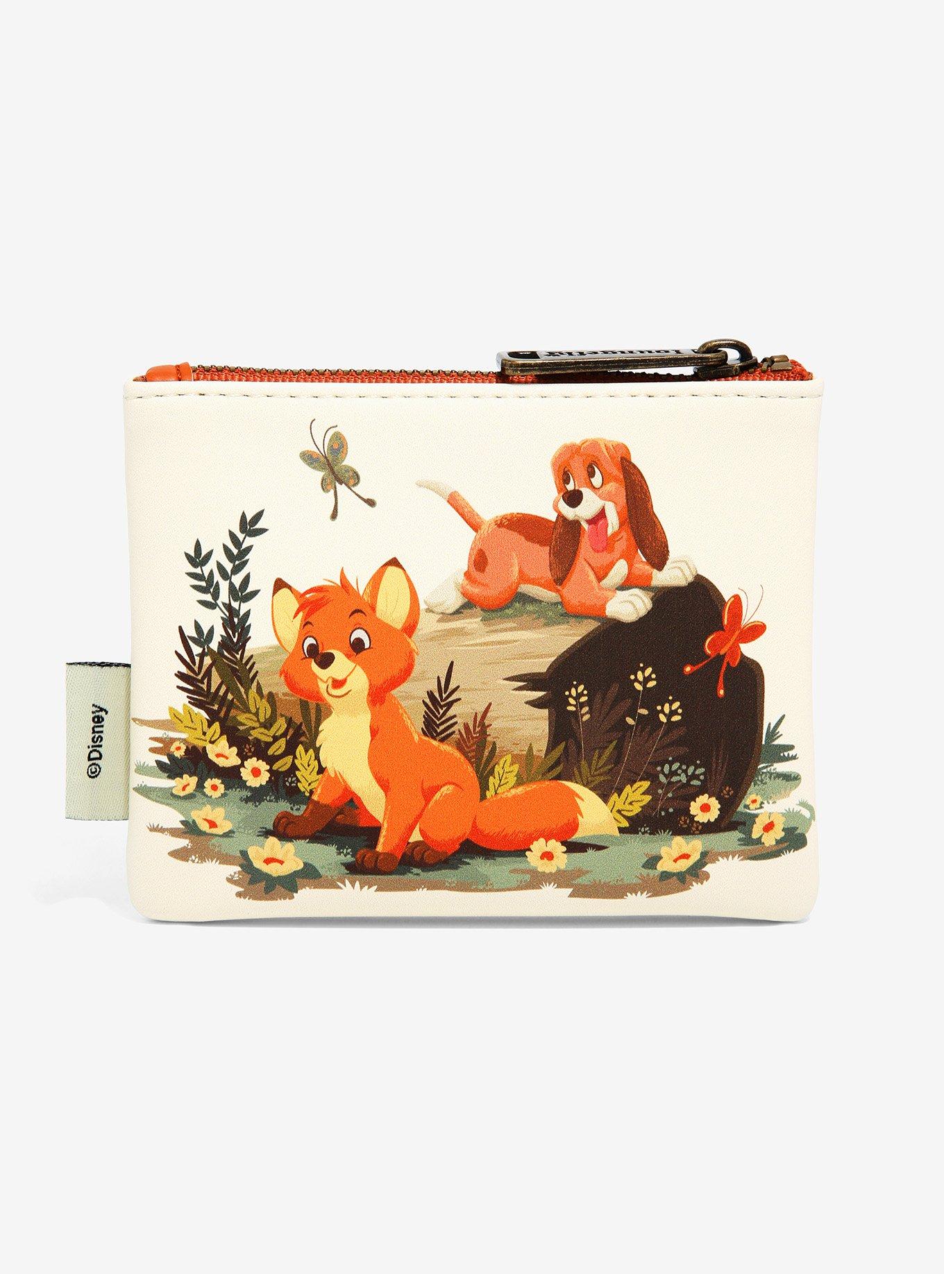 Loungefly Disney The Fox and the Hound Floral Coin Purse - BoxLunch Exclusive, , alternate
