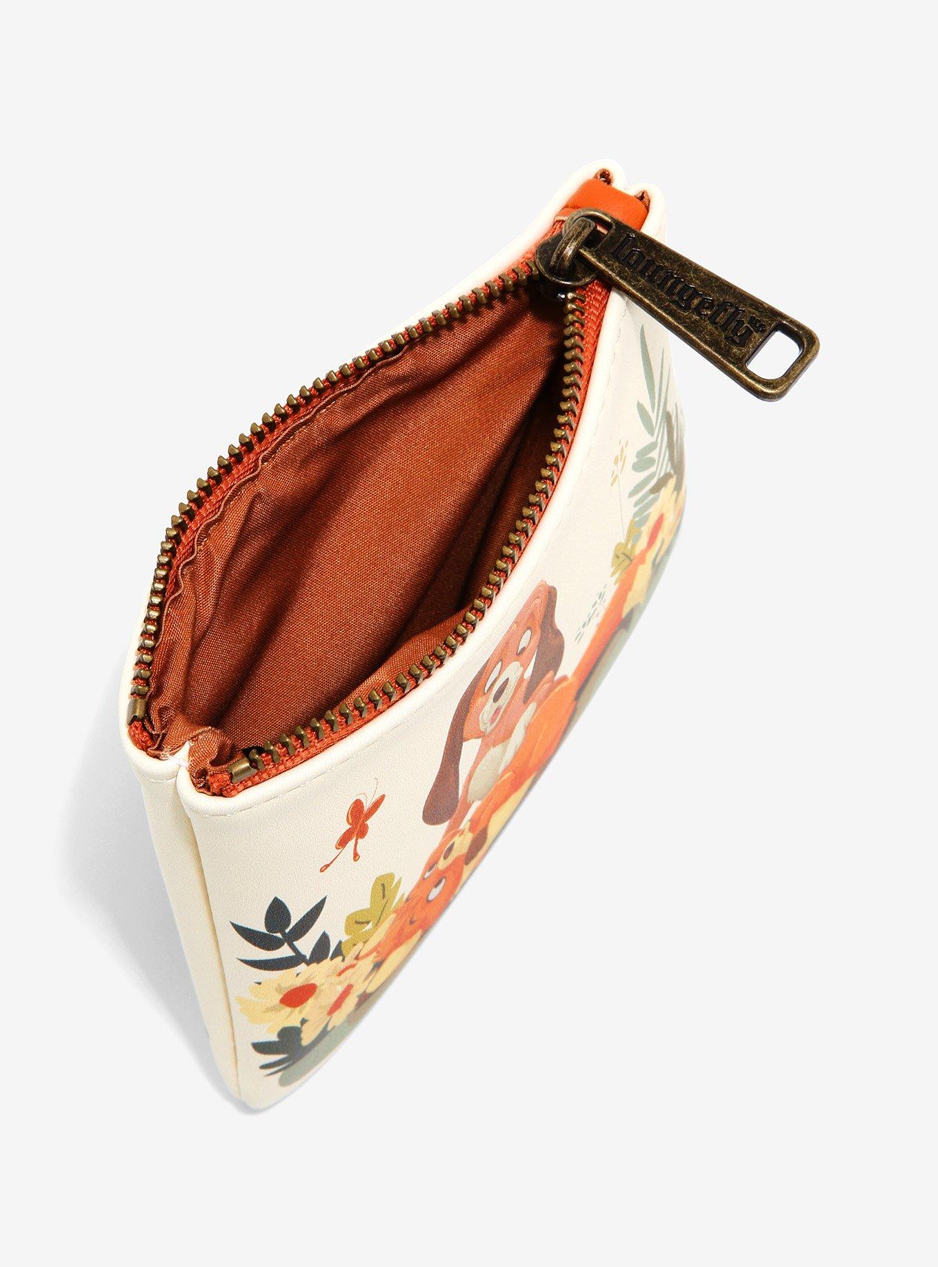 Loungefly Disney The Fox and the Hound Floral Coin Purse - BoxLunch Exclusive, , alternate