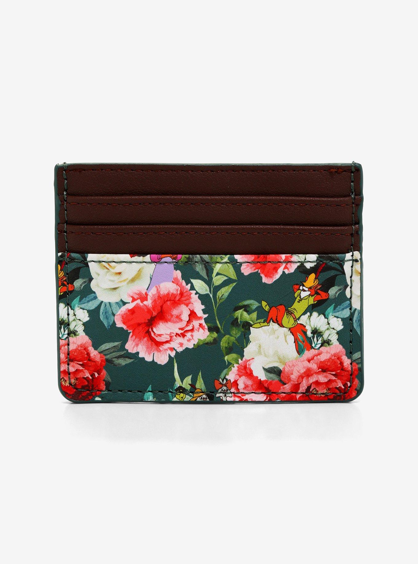 Loungefly Disney Robin Hood Characters Floral Cardholder - BoxLunch Exclusive, , alternate